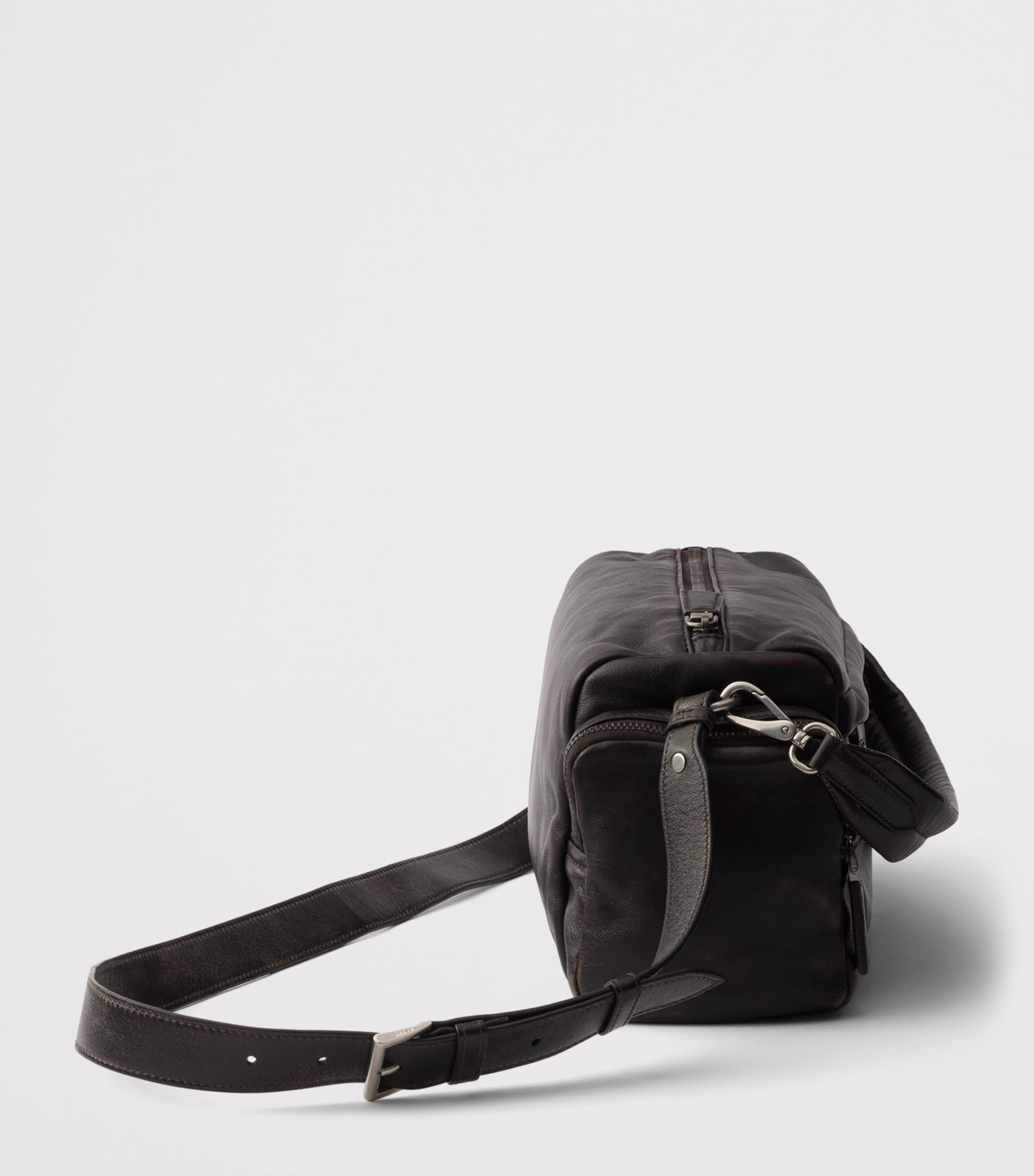 Prada Nappa Leather Shoulder Bag Brown Image 4