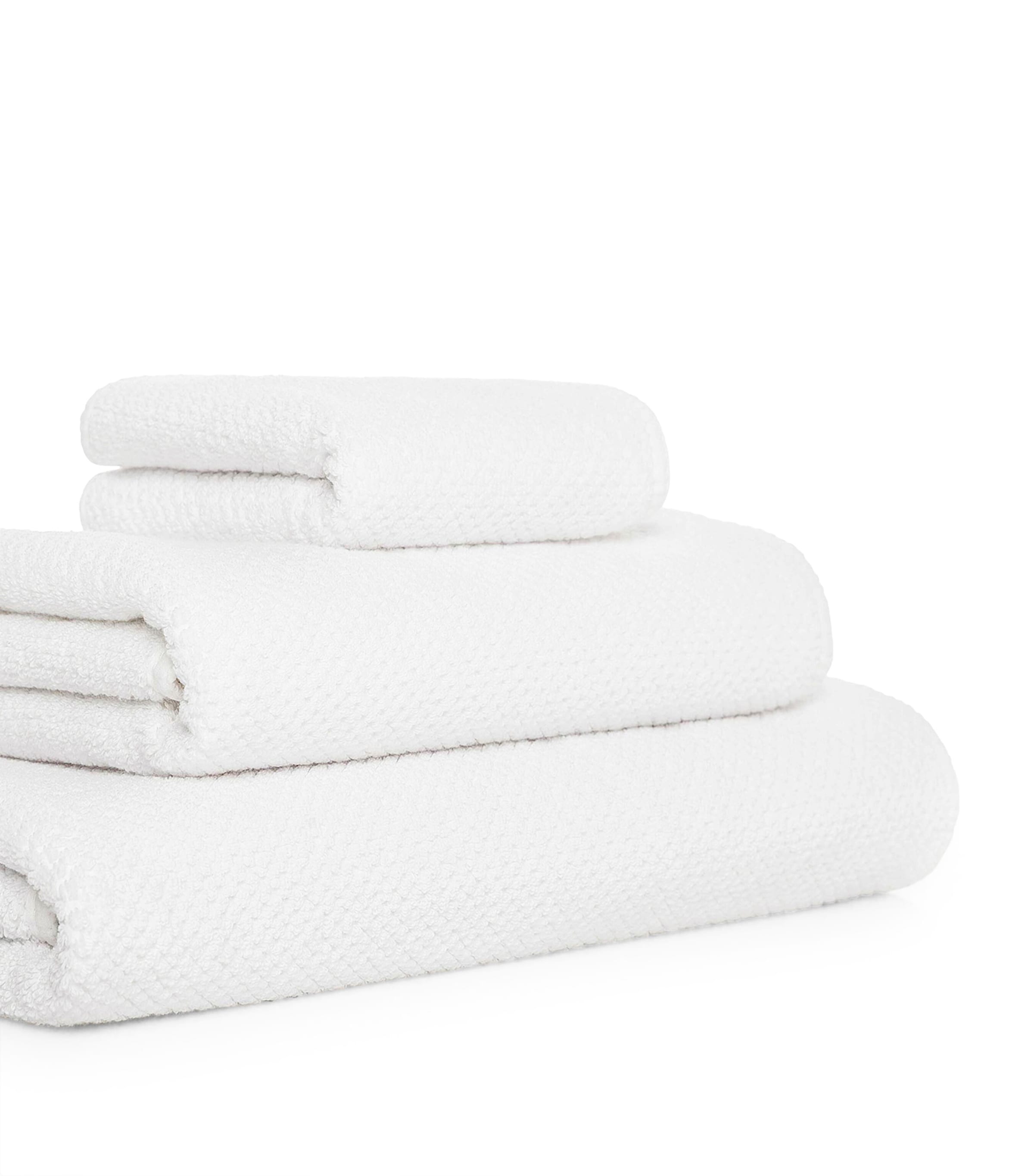 Bee Waffle Bath Towel (70cm x 140cm) WHITE Image 5