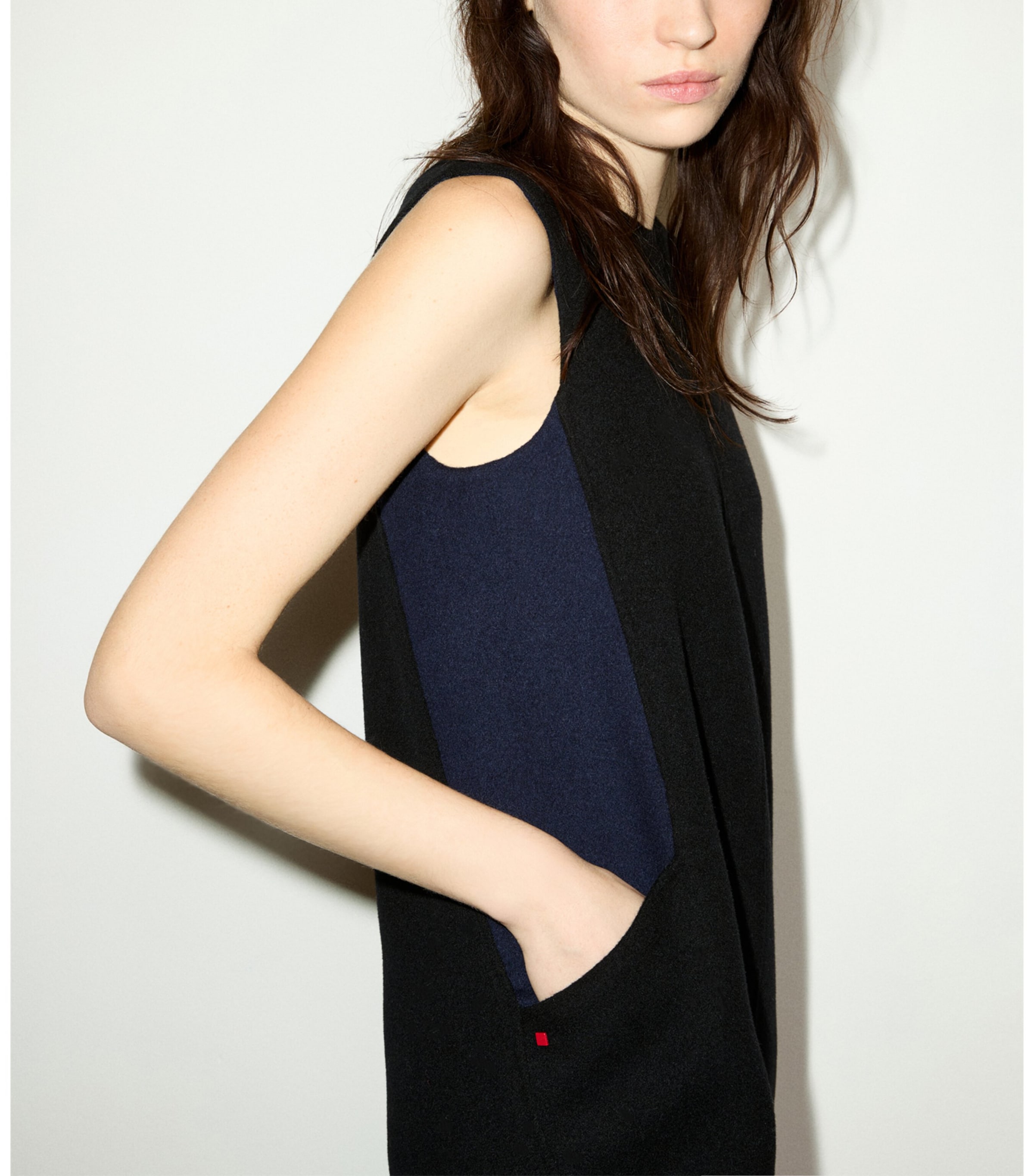 MAX&Co. Womens Virgin Wool Mini Dress Black Image 4