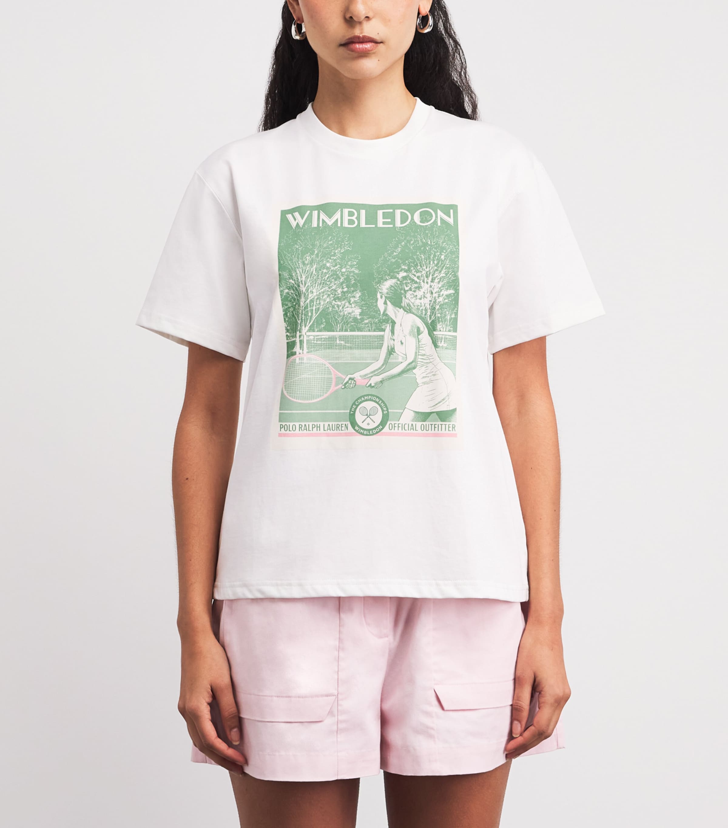 Polo Ralph Lauren White x Wimbledon Cotton Printed T-Shirt