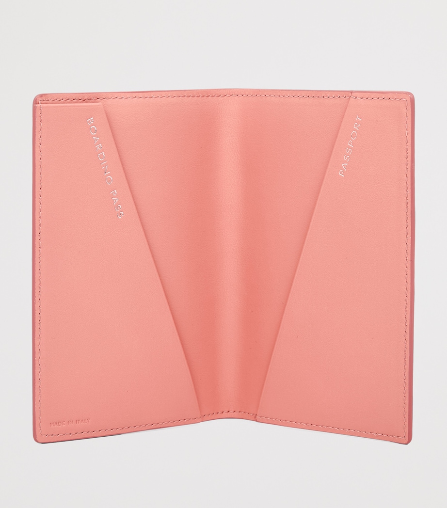 Smythson Calfskin Panama Passport Cover Candy Pink Image 2