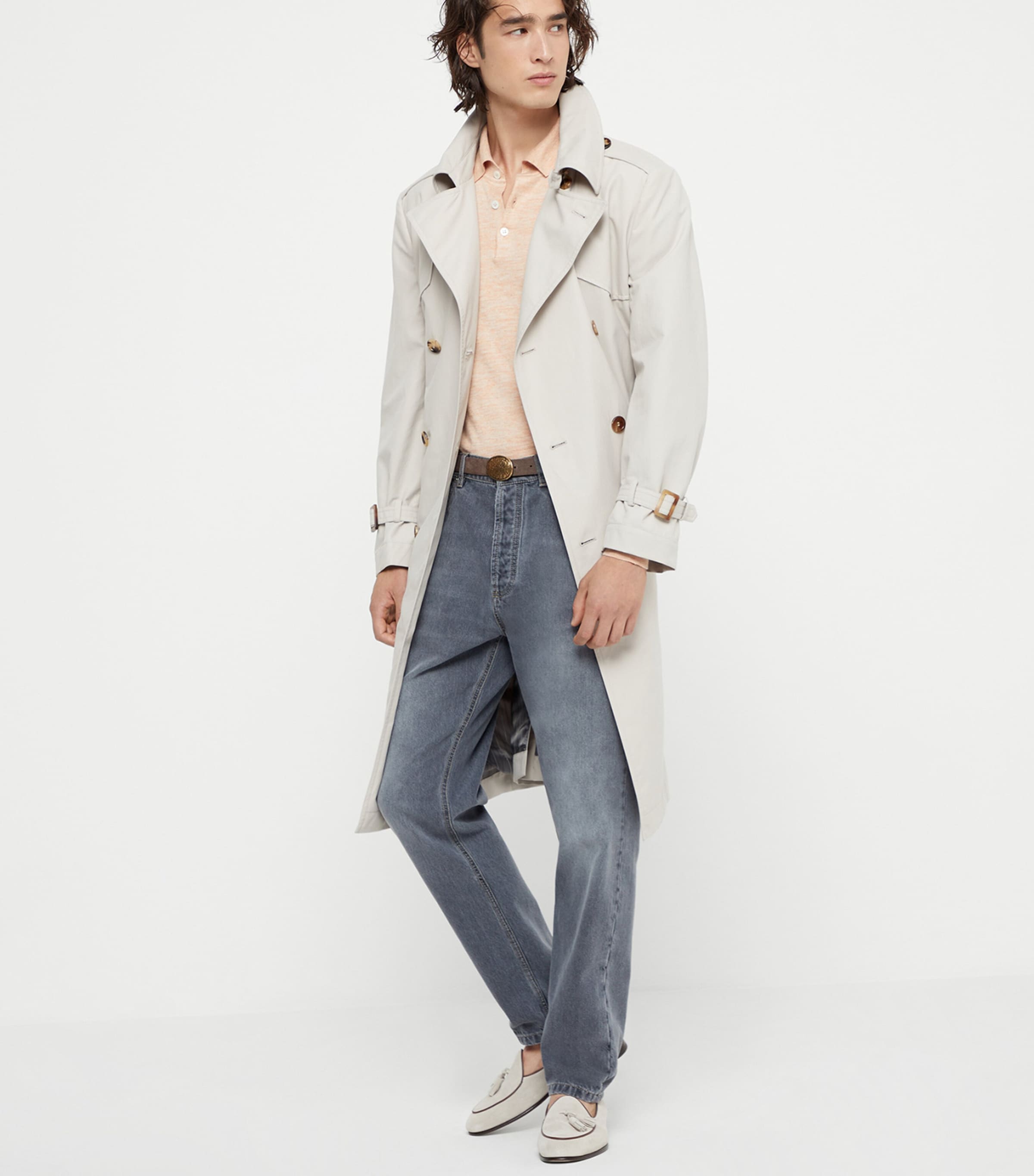 デニム・ジーパン BRUNELLO CUCINELLI 'Contemporary Loose' jeans White Brunello Cucinelli straight-leg Denim Jeans | White | FARFETCH