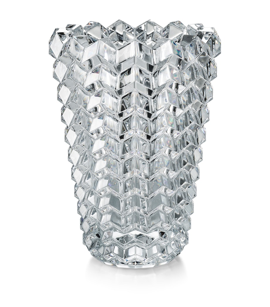 Crystal Zig Zag Vase (25cm) CLEAR Image 1