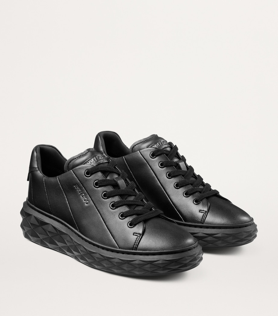 Diamond Light Maxi Leather Sneakers V BLACK/BLACK Image 4