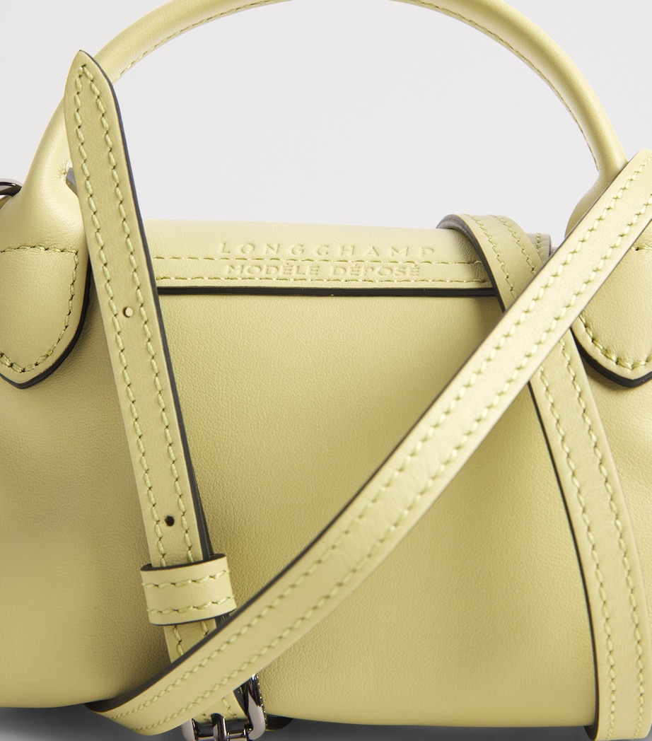 Longchamp Extra Small Leather Le Pliage Xtra Pouch Pistachio Image 6