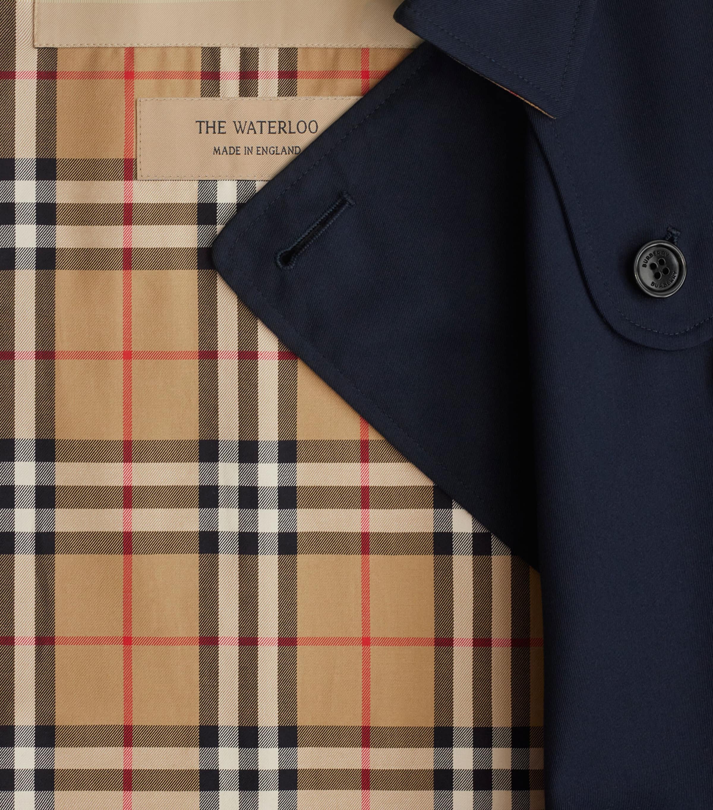 Gabardine Long Waterloo Heritage Trench Coat COAL BLUE Image 7