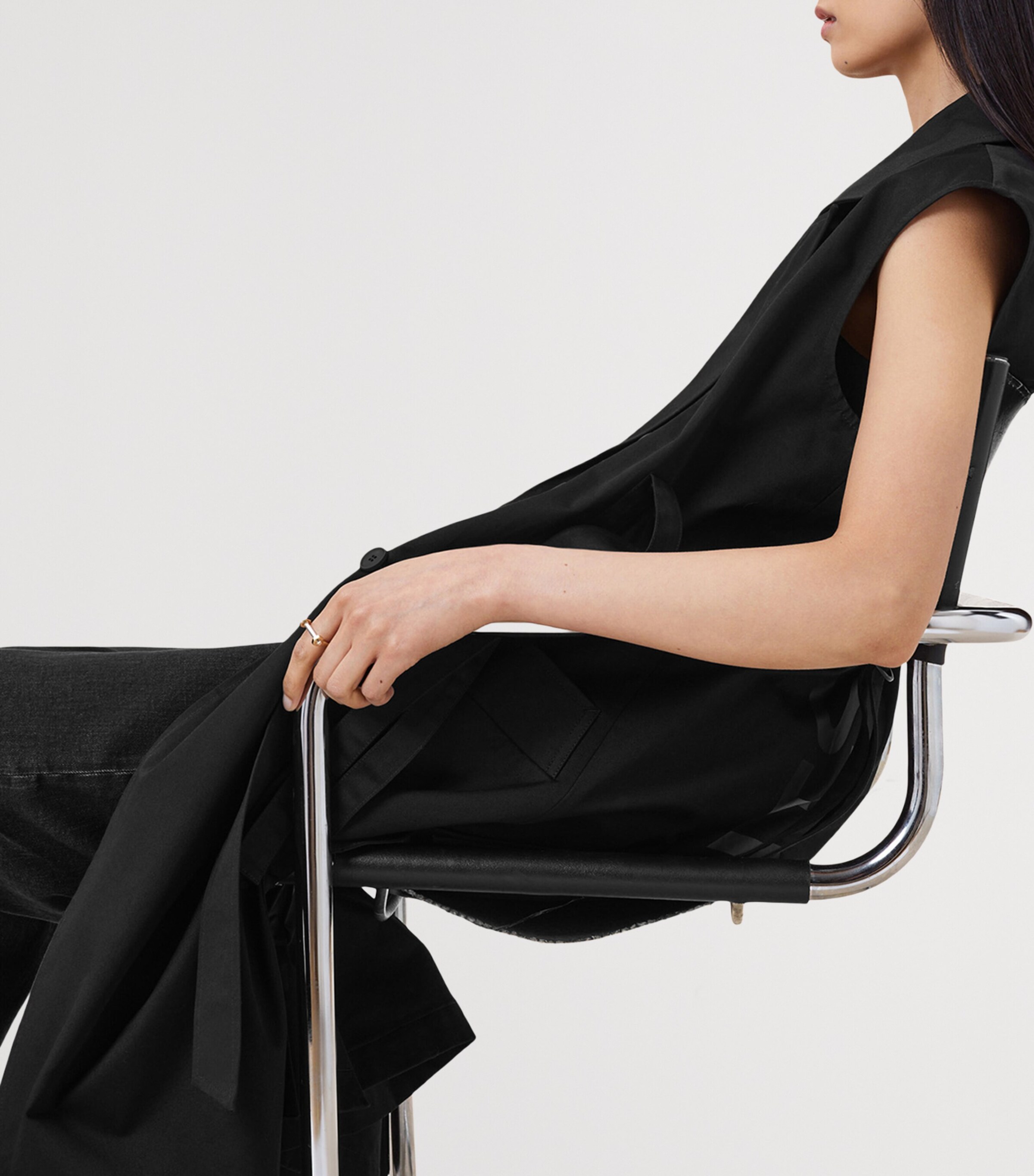 Cadence Hybrid Trench Coat BLACK Image 8