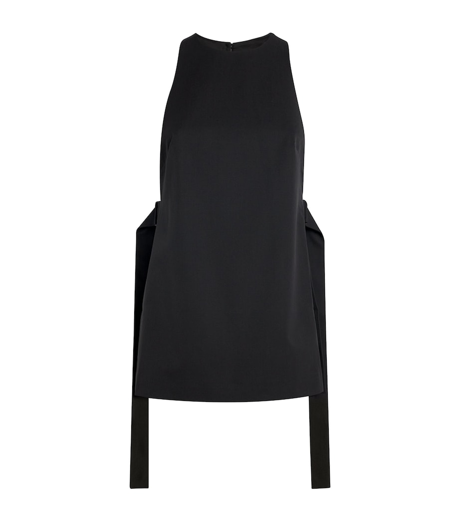 Stretch-Wool Sleeveless Top BLACK OLIVE Image 1