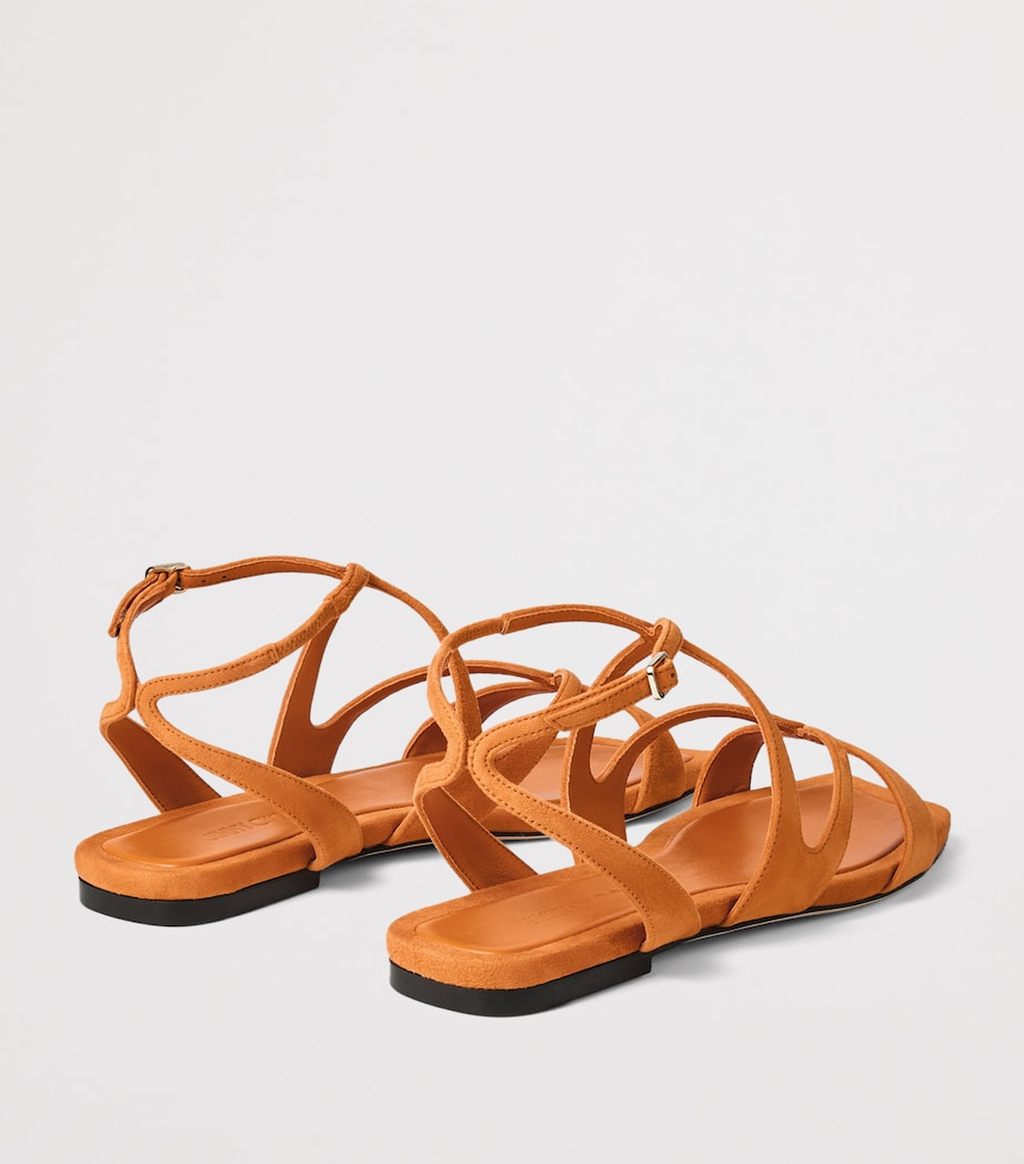 Jimmy Choo Ayla Suede Sandals Sunset Orange Image 3