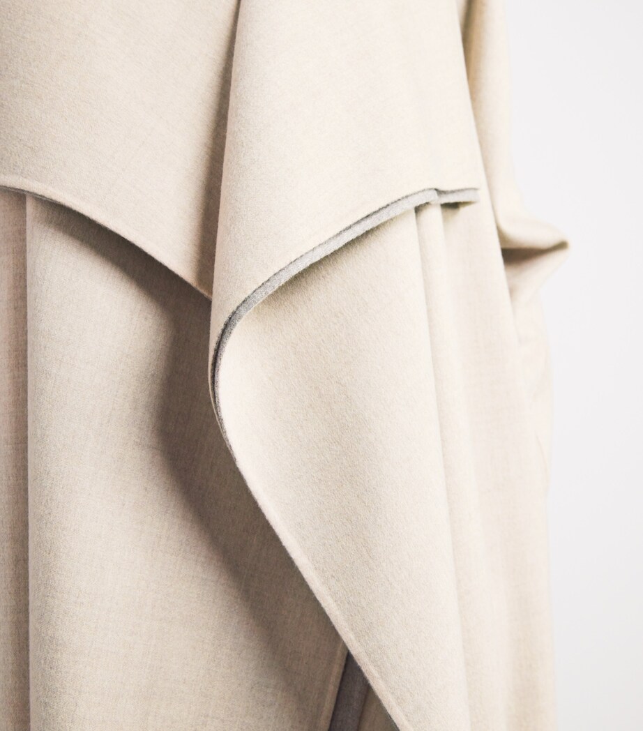 RETORI Womens Wool Double-Shawl Coat Ivory/natural Image 6