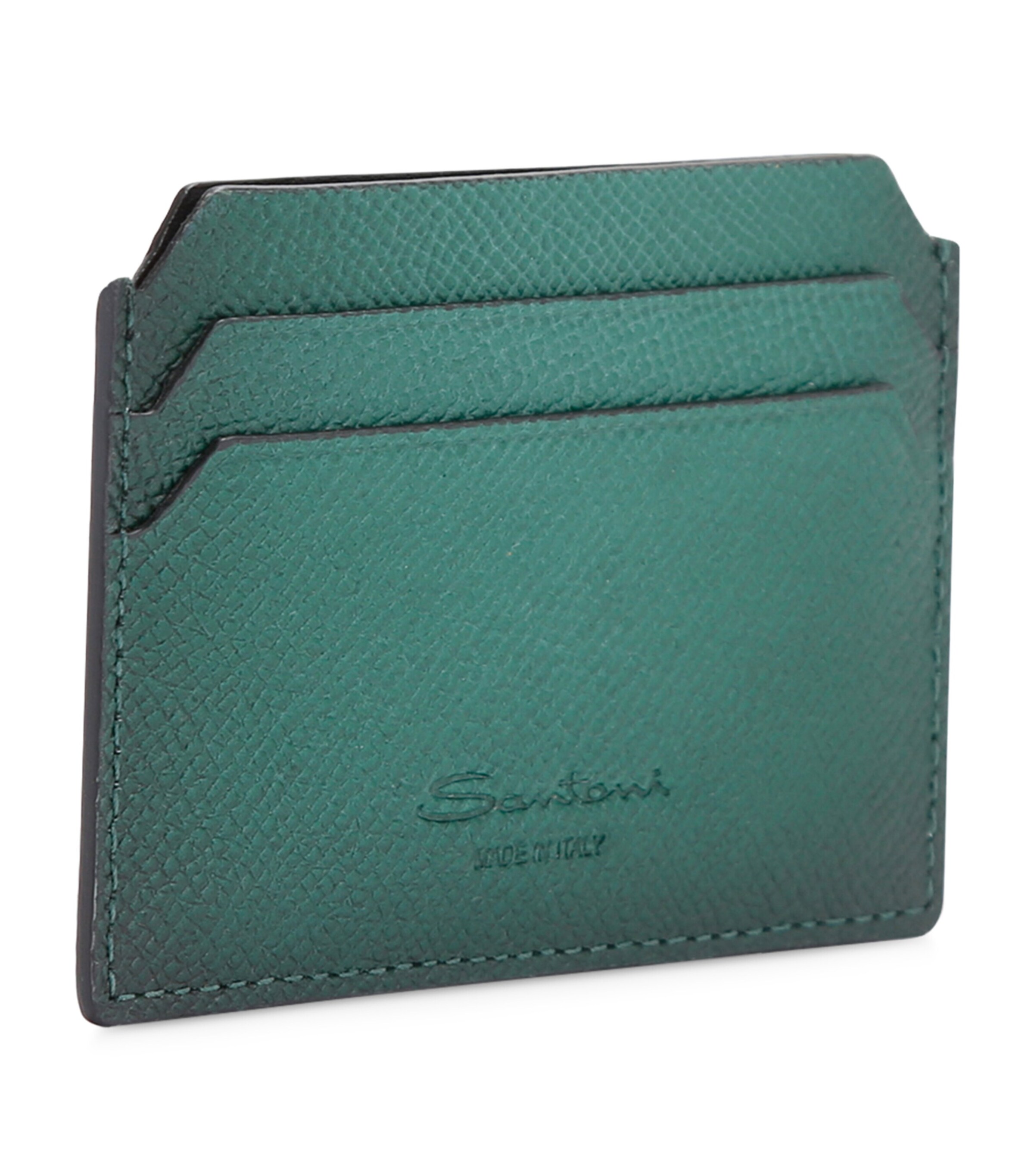 Leather Card Holder GREEN Image 3