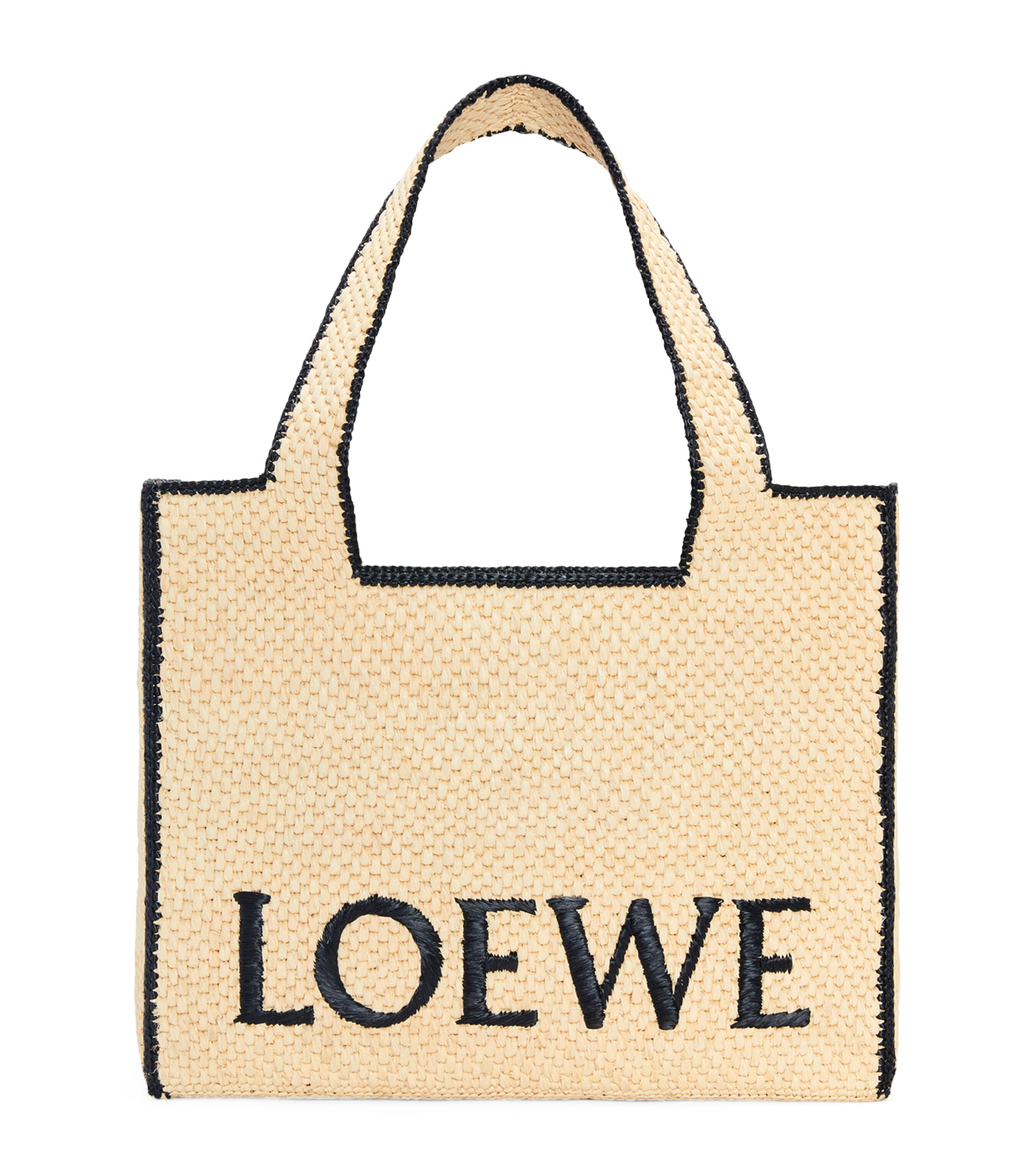 Shop Loewe X Paula's Ibiza Large Font Tote Bag In Beige
