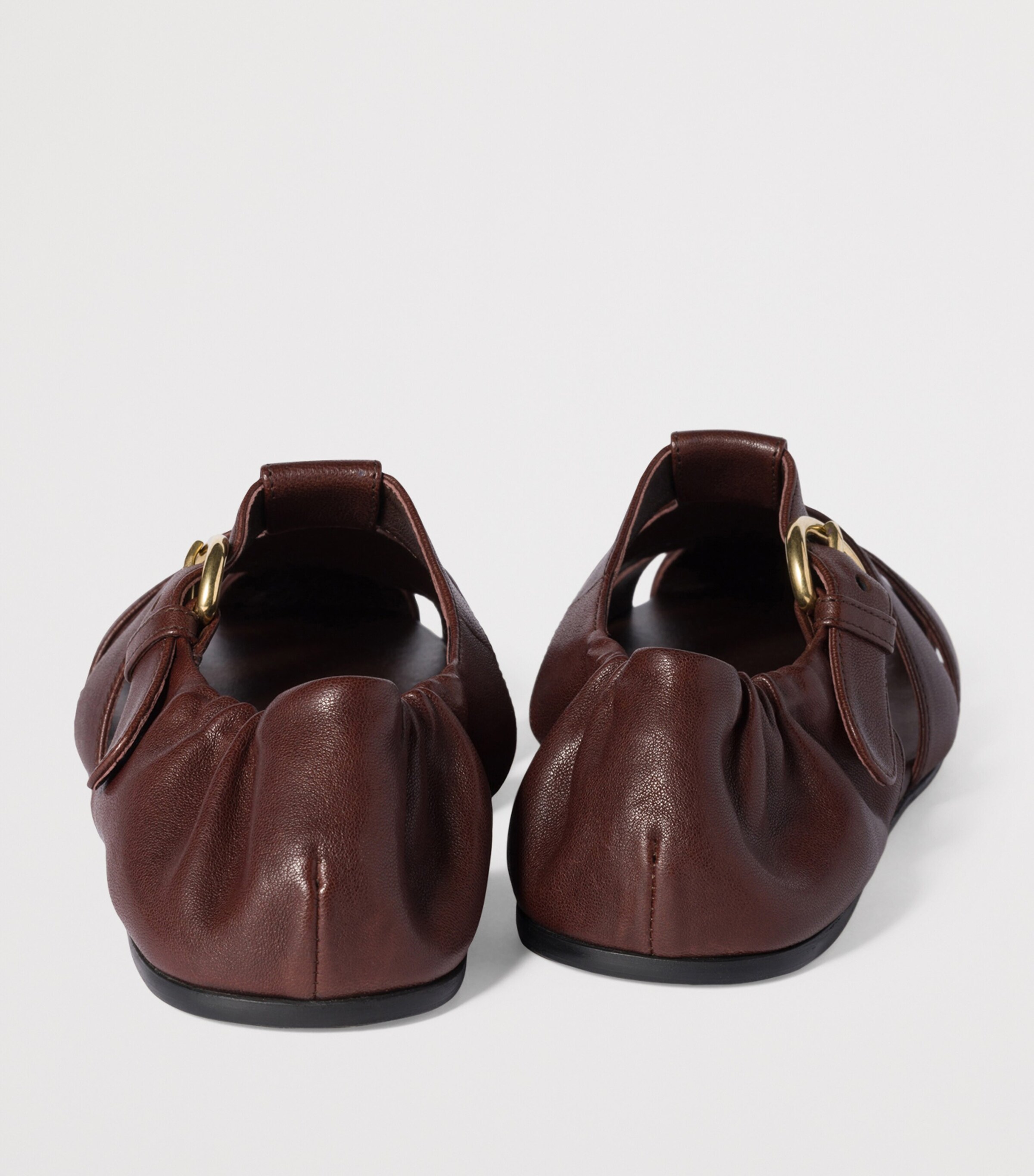 Miu Miu Nappa Leather Fisherman Sandals Brown Image 4