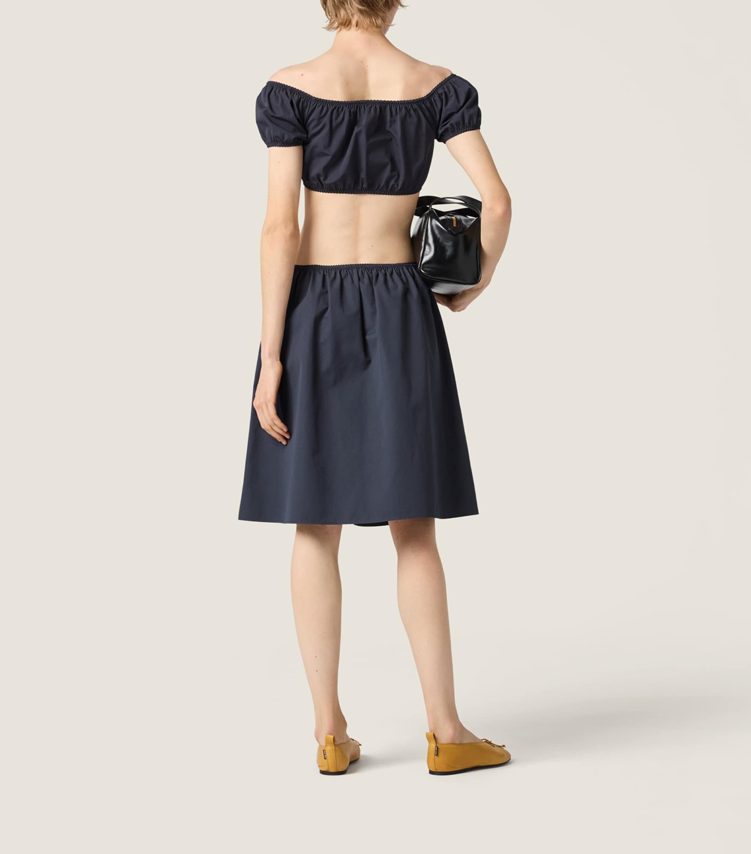 Miu Miu Womens Cotton Poplin Crop Top Image 3