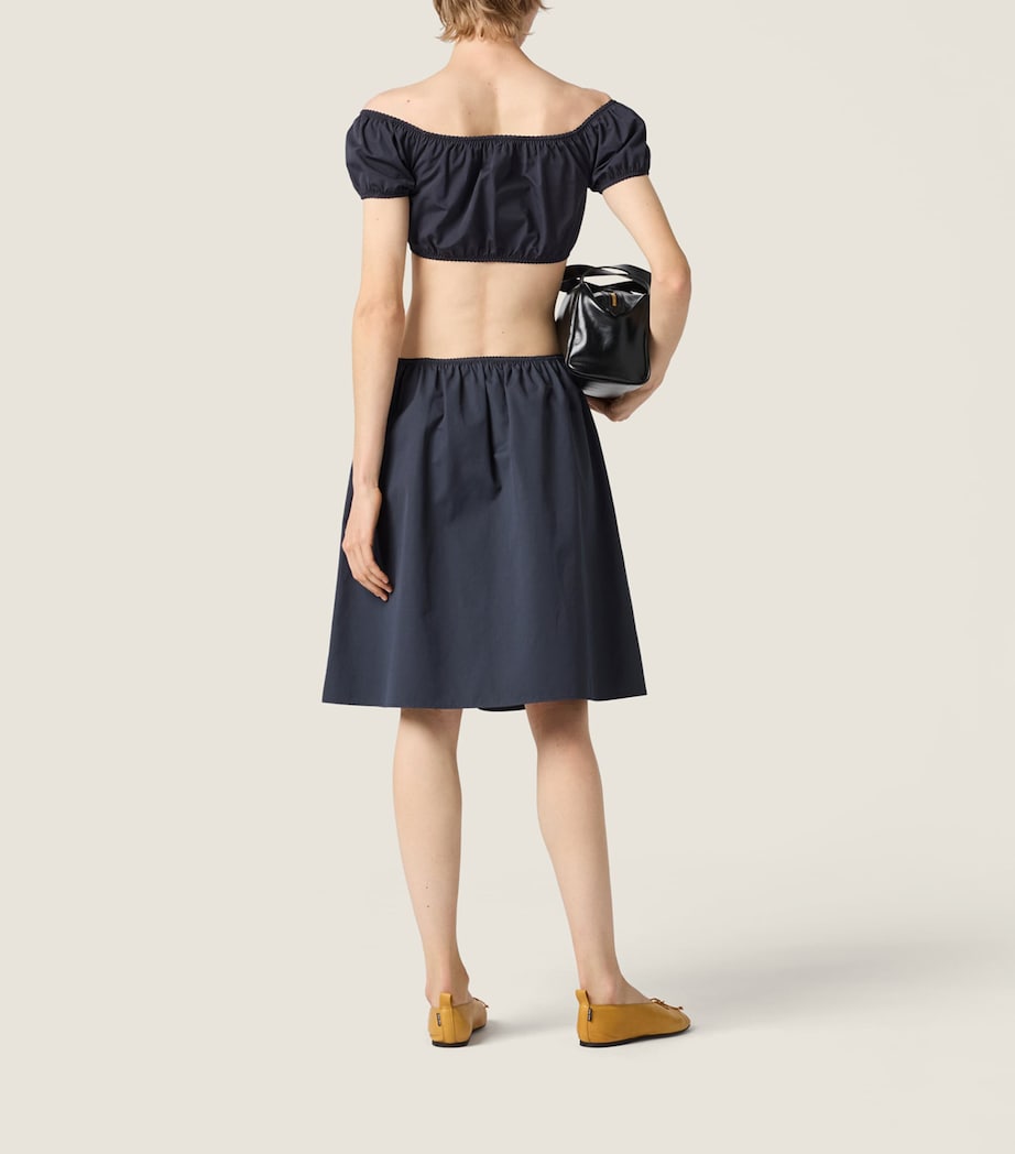 Miu Miu Womens Cotton Poplin Crop Top Image 3