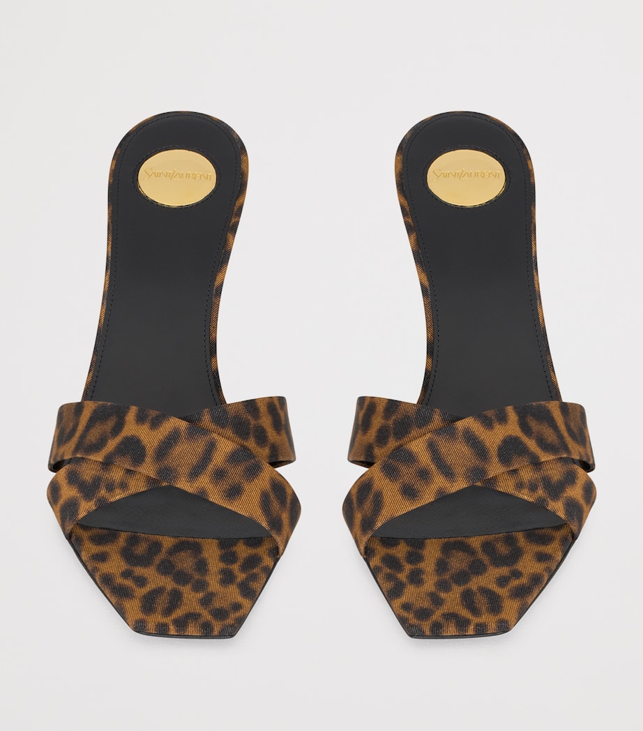 Leopard Print Jill Heeled Mules 75 2094 Image 2