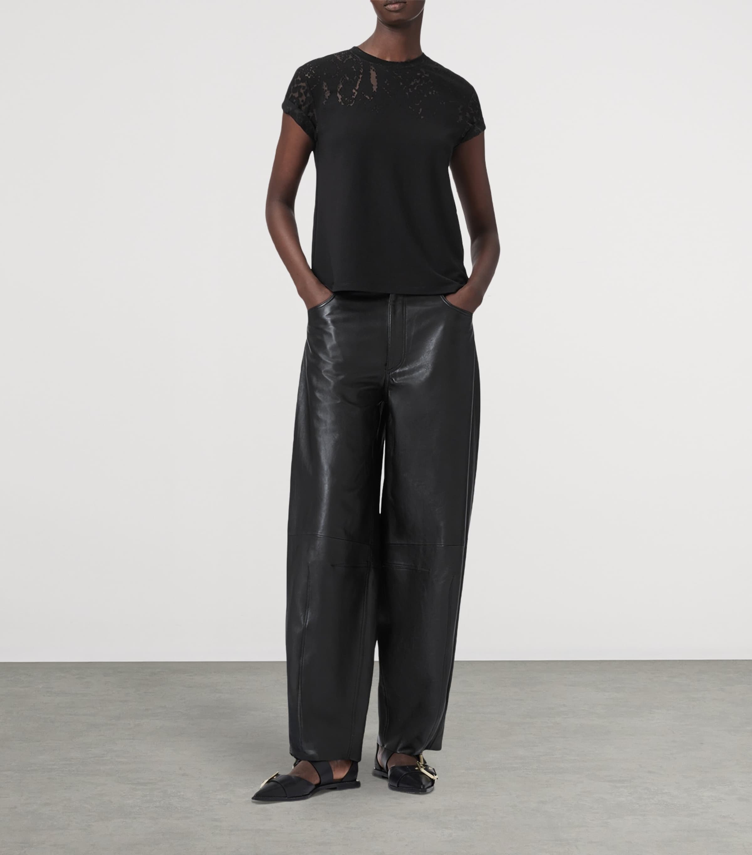 Snake-Print Anna T-Shirt BLACK Image 2