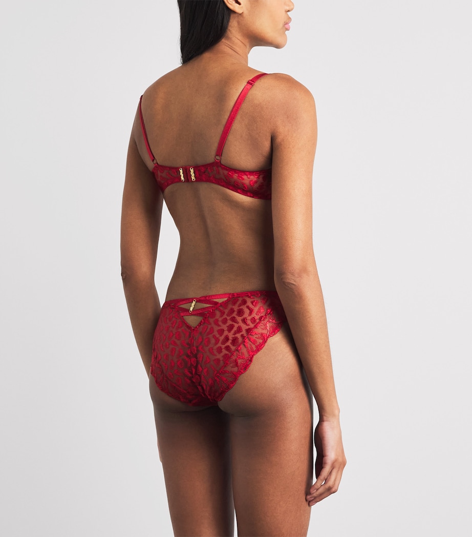 Aubade Womens Crazy in Love Triangle Bra Red Delight Image 3