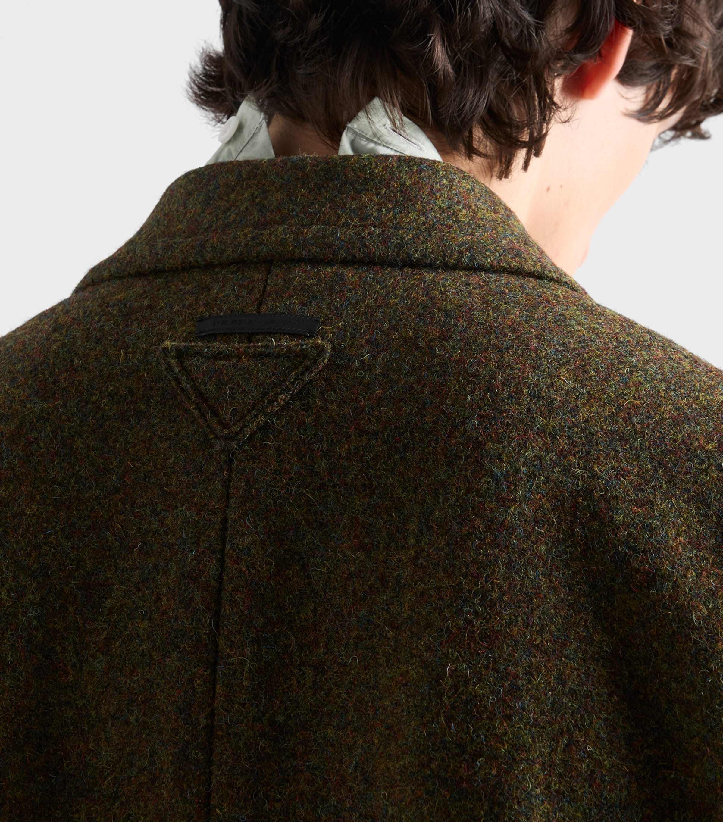 Prada Mens Wool Single-Breasted Coat Green Image 6
