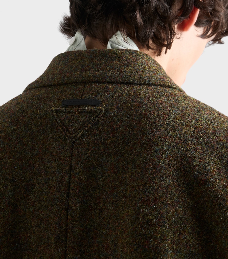 Prada Mens Wool Single-Breasted Coat Green Image 6