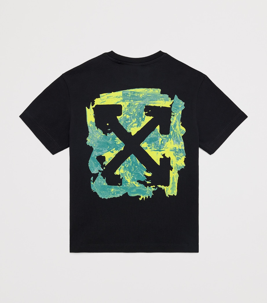 Arrow Acrylic Logo T-Shirt (4-12 Years) 1059BLACK-TEAL Image 2