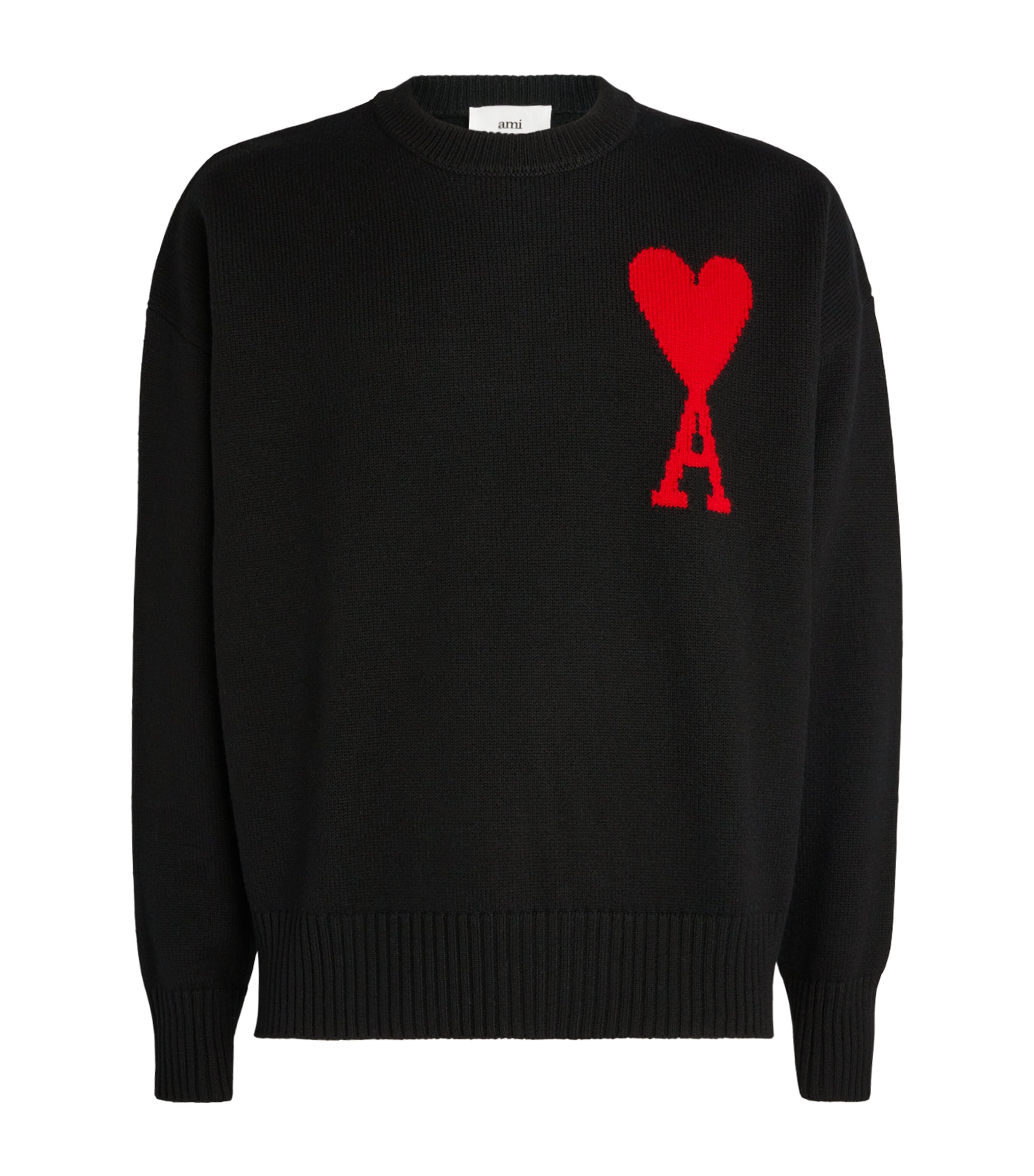 AMI Paris Virgin Wool Ami de Coeur Sweater | Men Clothing | Sweatshirts & Hoodies | Knitwear | Jumpers | Designers | Ami Paris