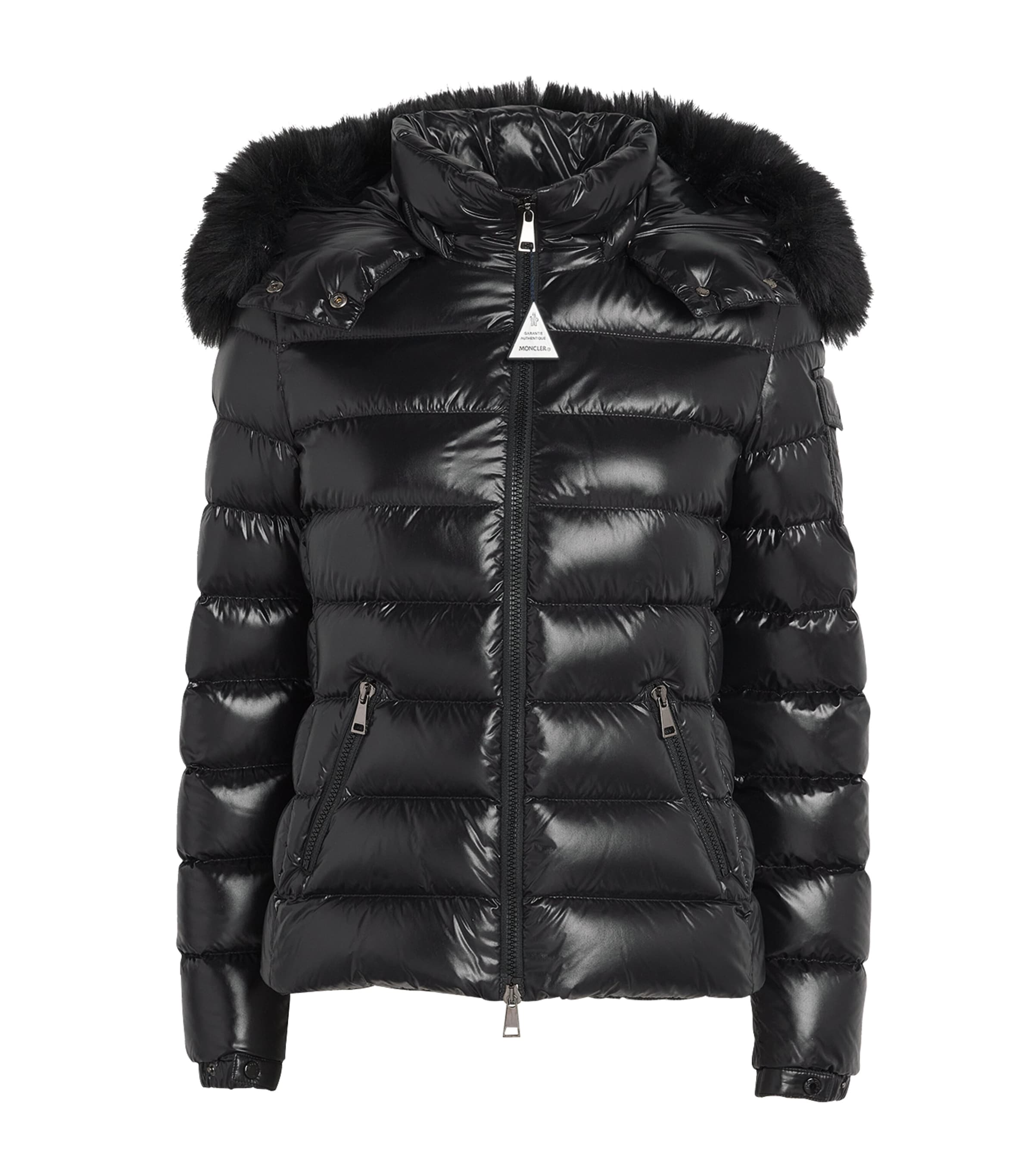 Moncler Down Quilted Badyf Jacket In Black