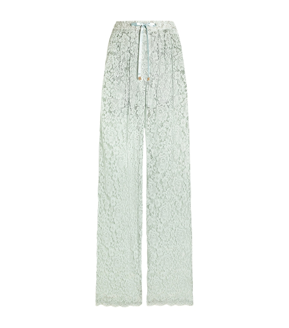 Dolce&Gabbana Womens Lace Drawstring Trousers Verd Image 1