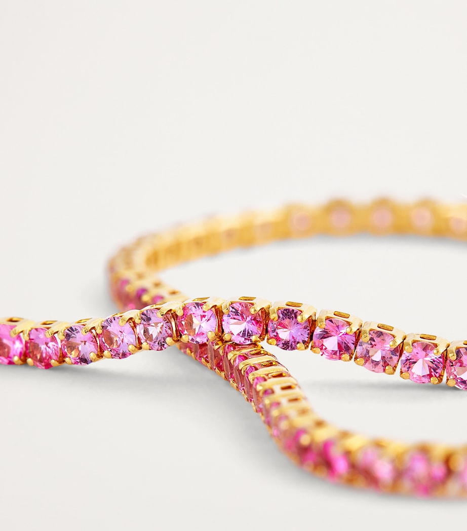 Mini Yellow Gold and Sapphire Tennis Bracelet YELLOW GOLD Image 6