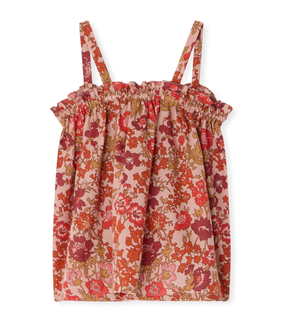 Bonpoint Cotton Floral Top (6-18 Months) Fleurs Rose Image 1