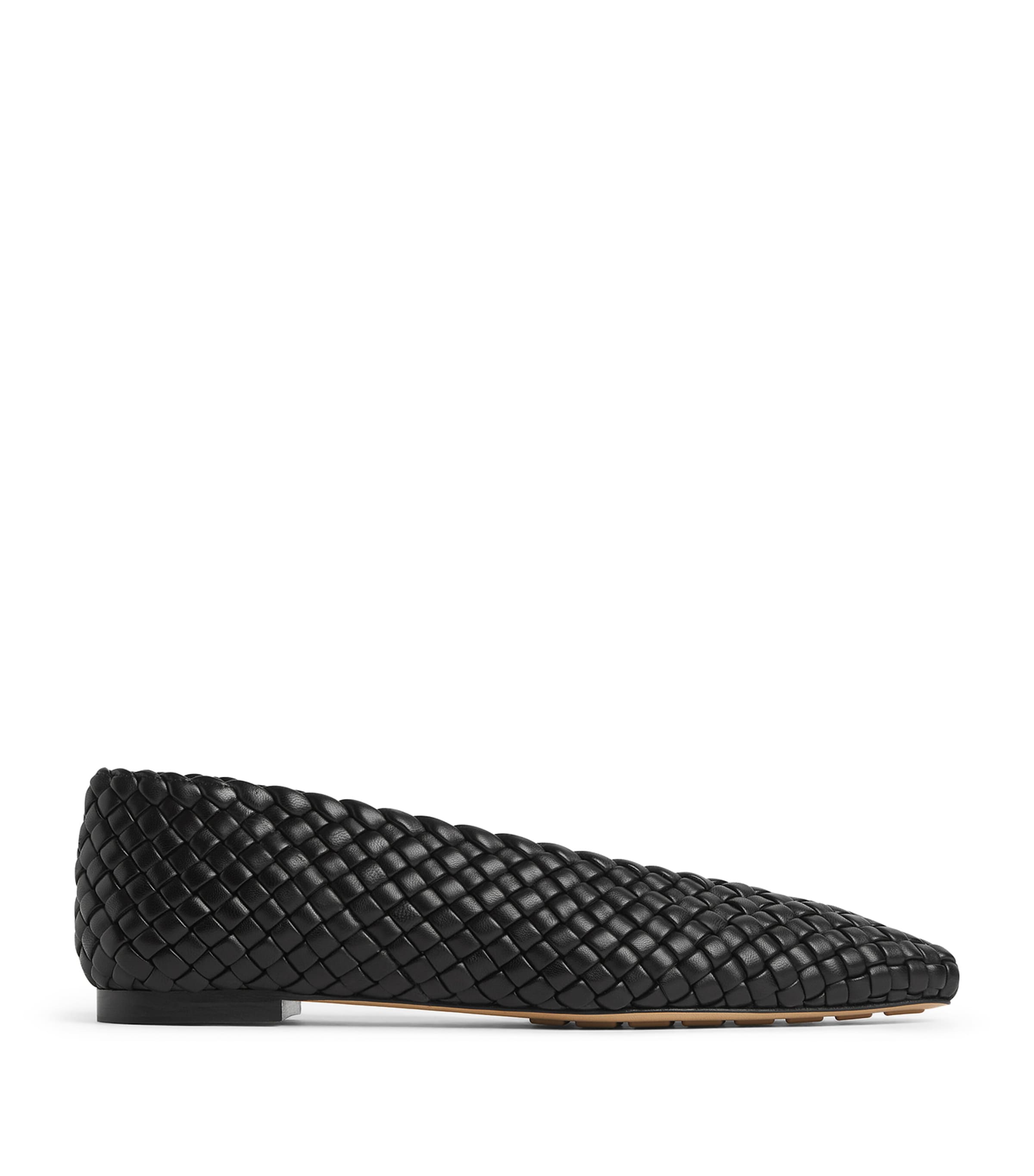 Bottega Veneta Intreccio Leather Sofia Ballet Flats | Harrods US