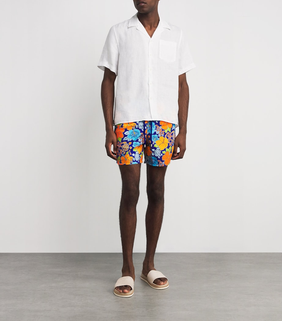 Tropical Turtle Print Swim Shorts 613-MARRAKECH Image 4