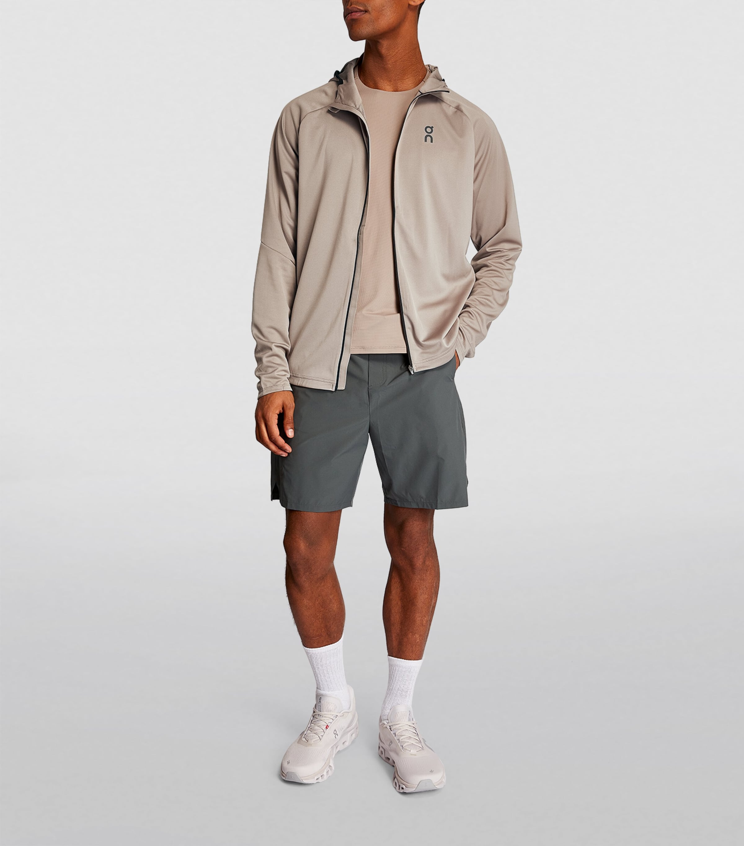 Climate Running Zip-Up Hoodie CINDER Image 2