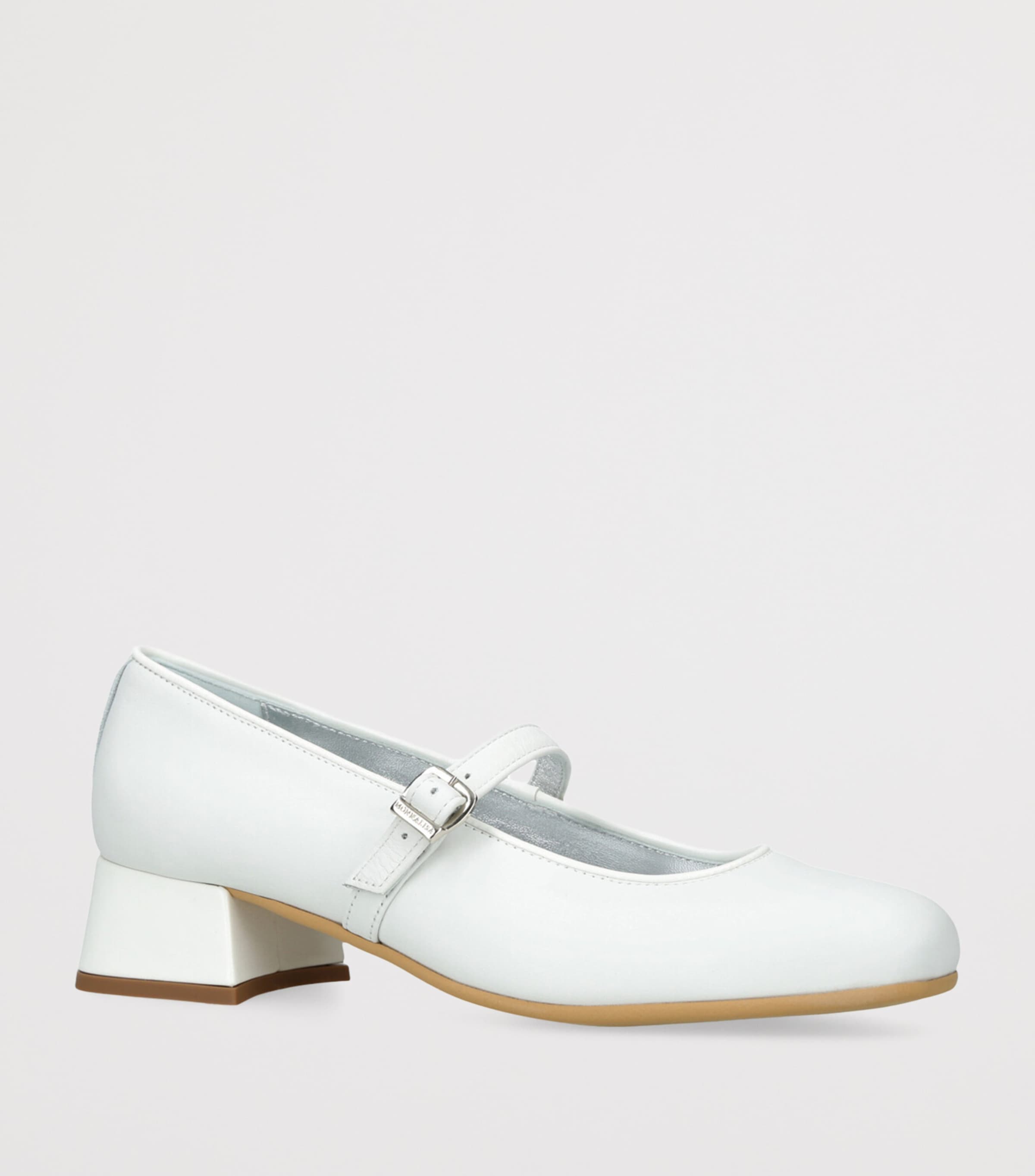 Leather Dorothy Mary Janes WHITE Image 3