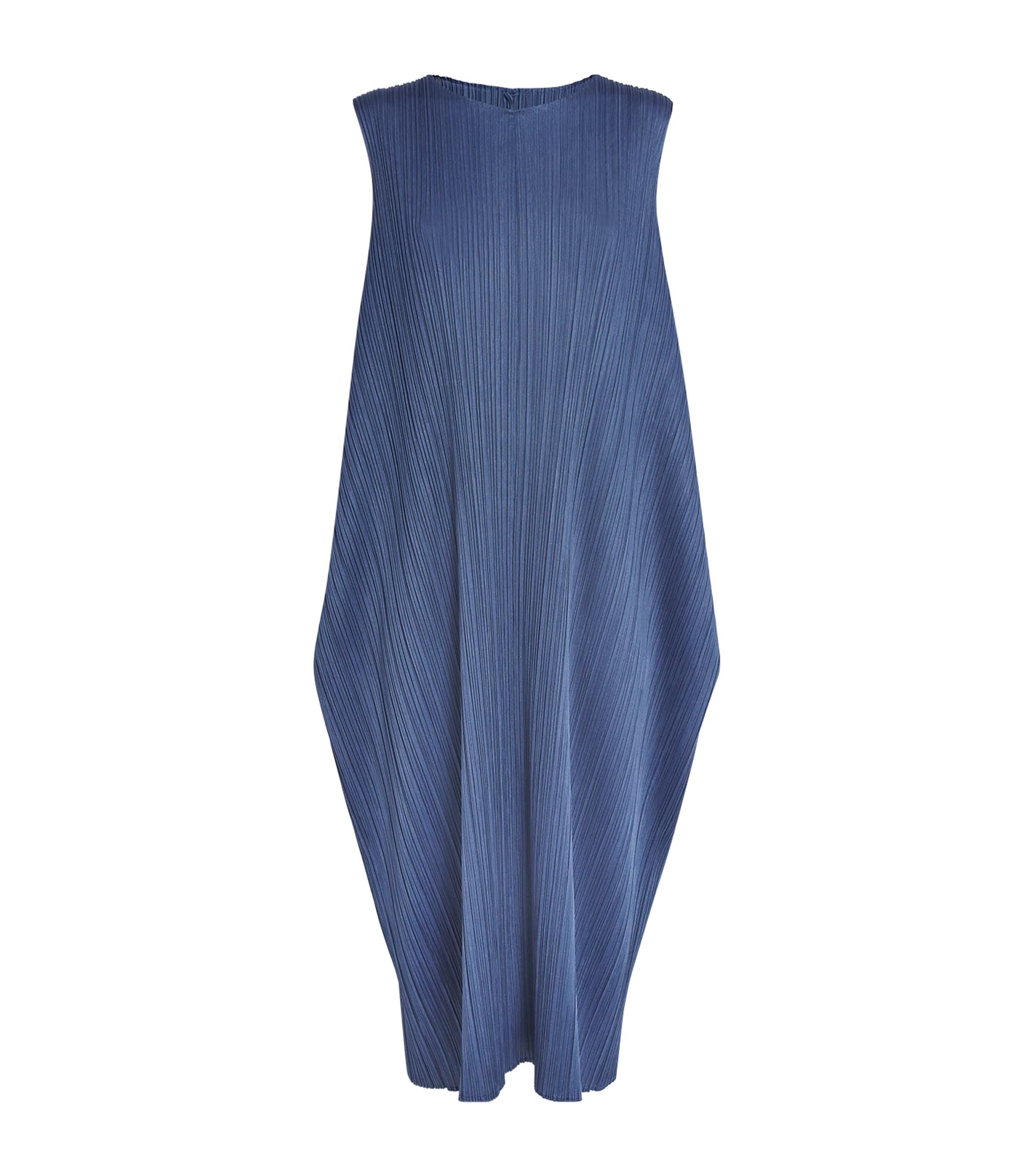 Issey Miyake Lamp Shade Midi Dress In Blue