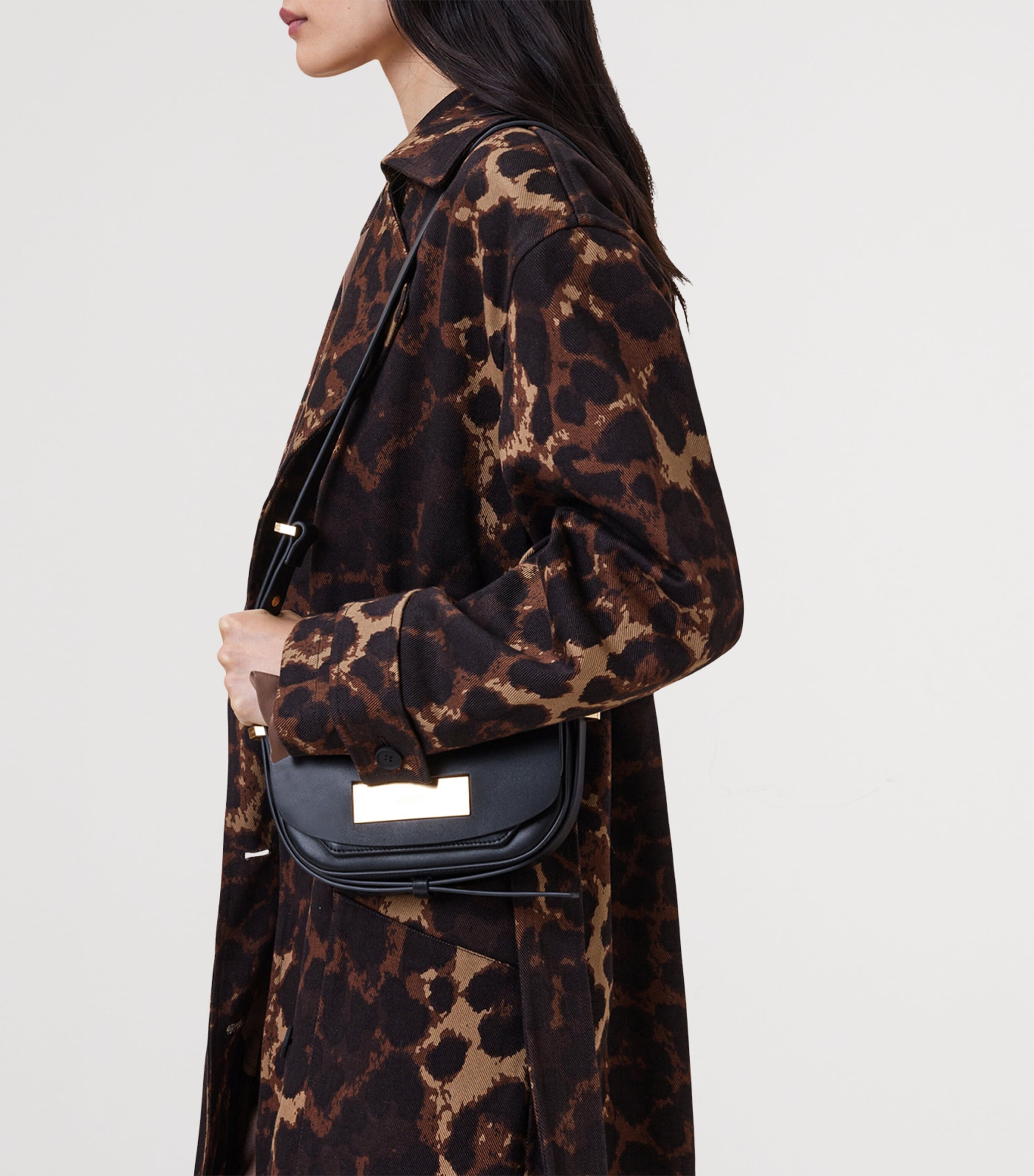 Leopard Print Abel Trench Coat LEOPARD BROWN Image 8