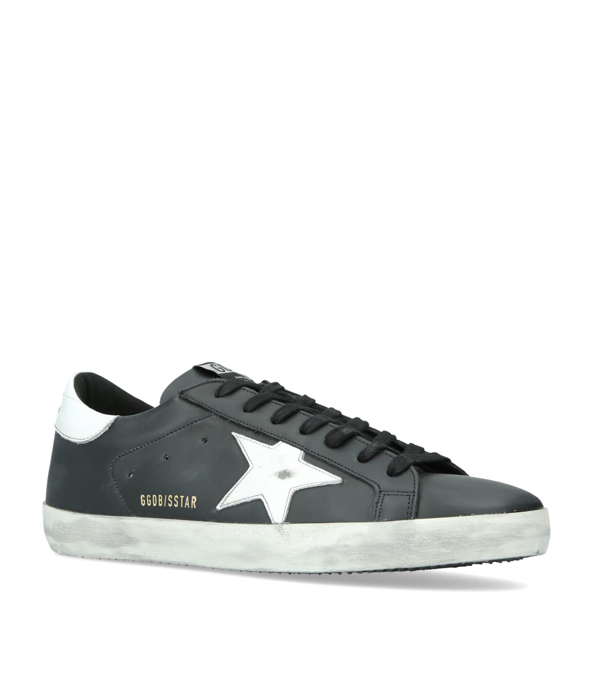 Golden Goose Super-star Suede Upper And Toe Foam Tongue Leather Star Laminated Heel Sneakers Blue