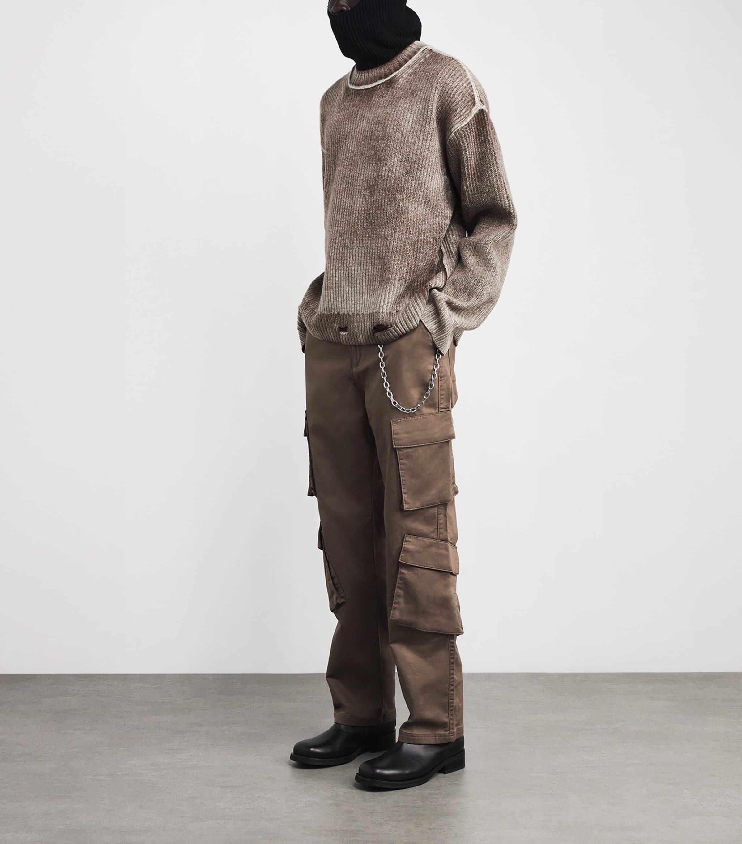 Wool Distressed Sweater NERO Image 2