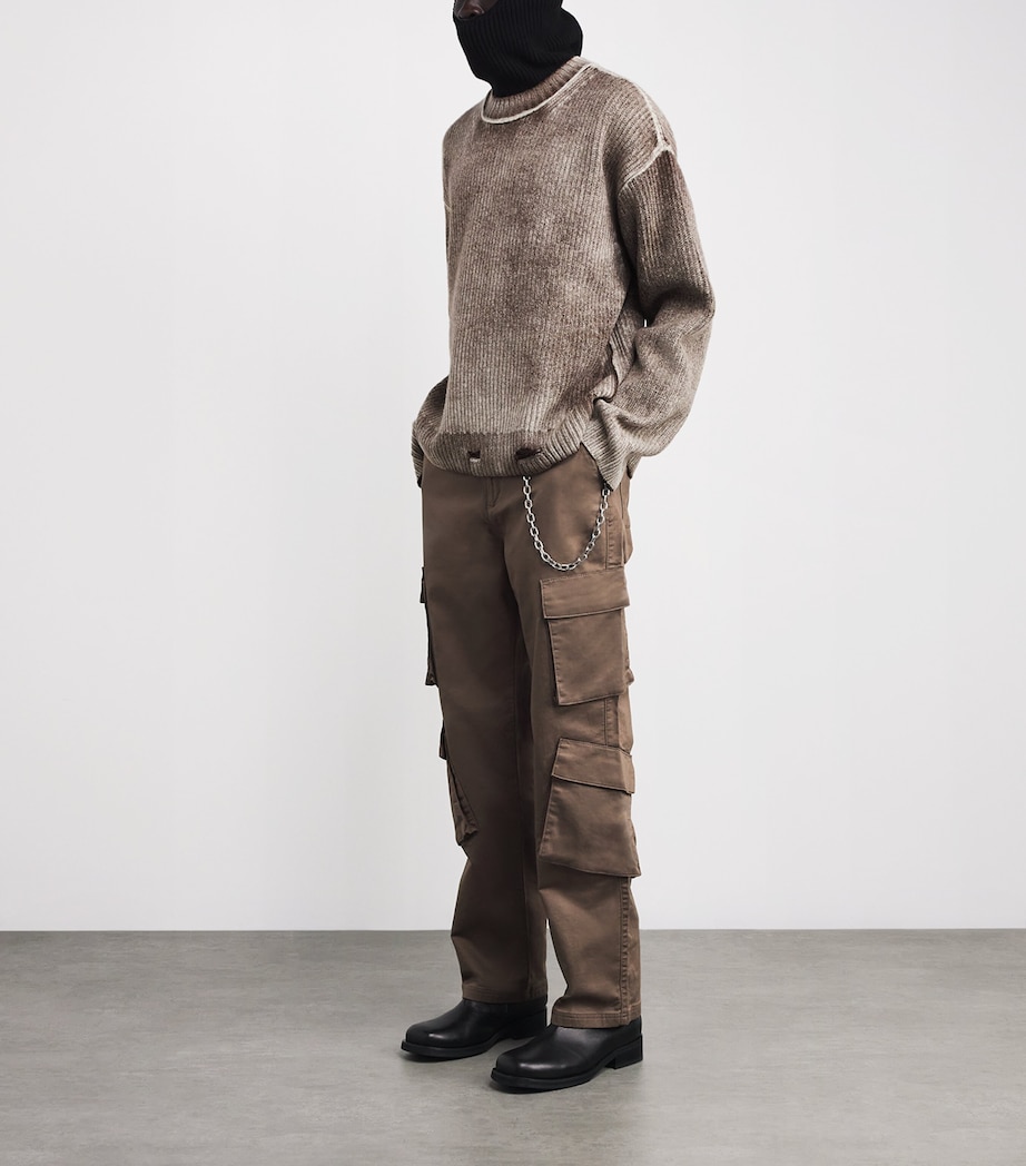 Wool Distressed Sweater NERO Image 2