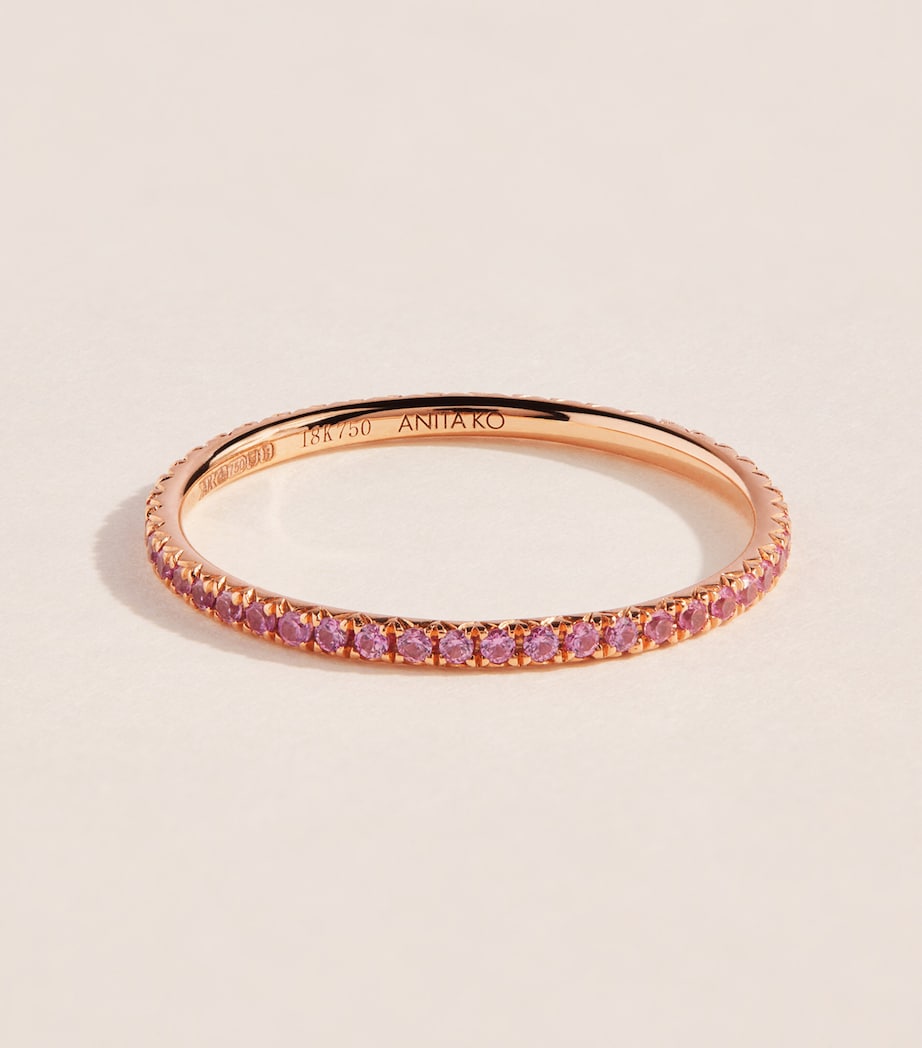 Anita Ko Rose Gold and Sapphire Eternity Ring Rose Gold Image 1