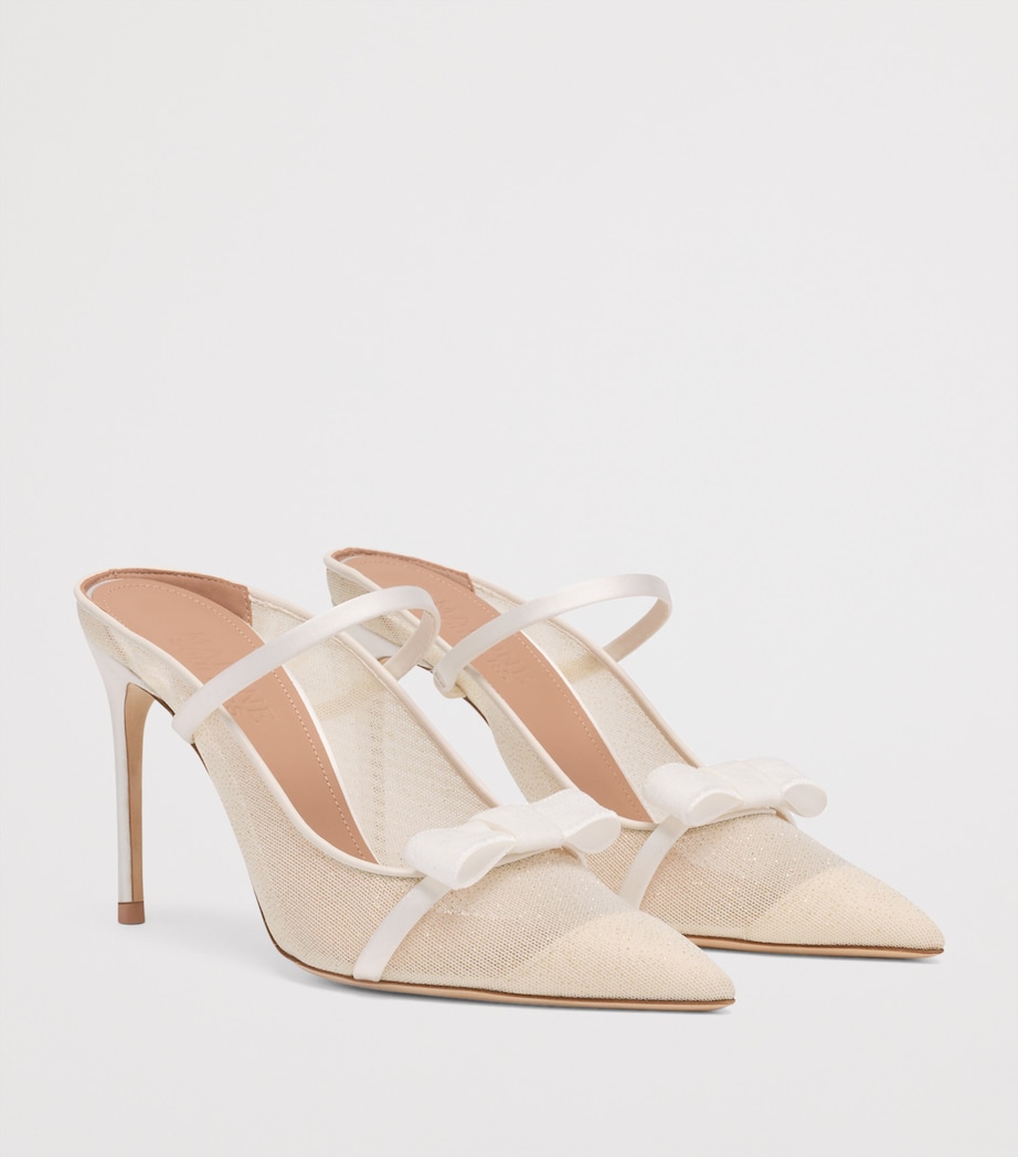 Glitter Mesh Aurora Heeled Mules 90 GLITTER MESH Image 2