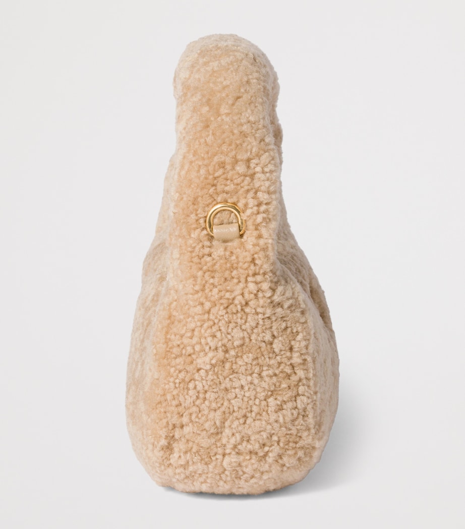 Mini Shearling Wander Top-Handle Bag F0036 Image 5