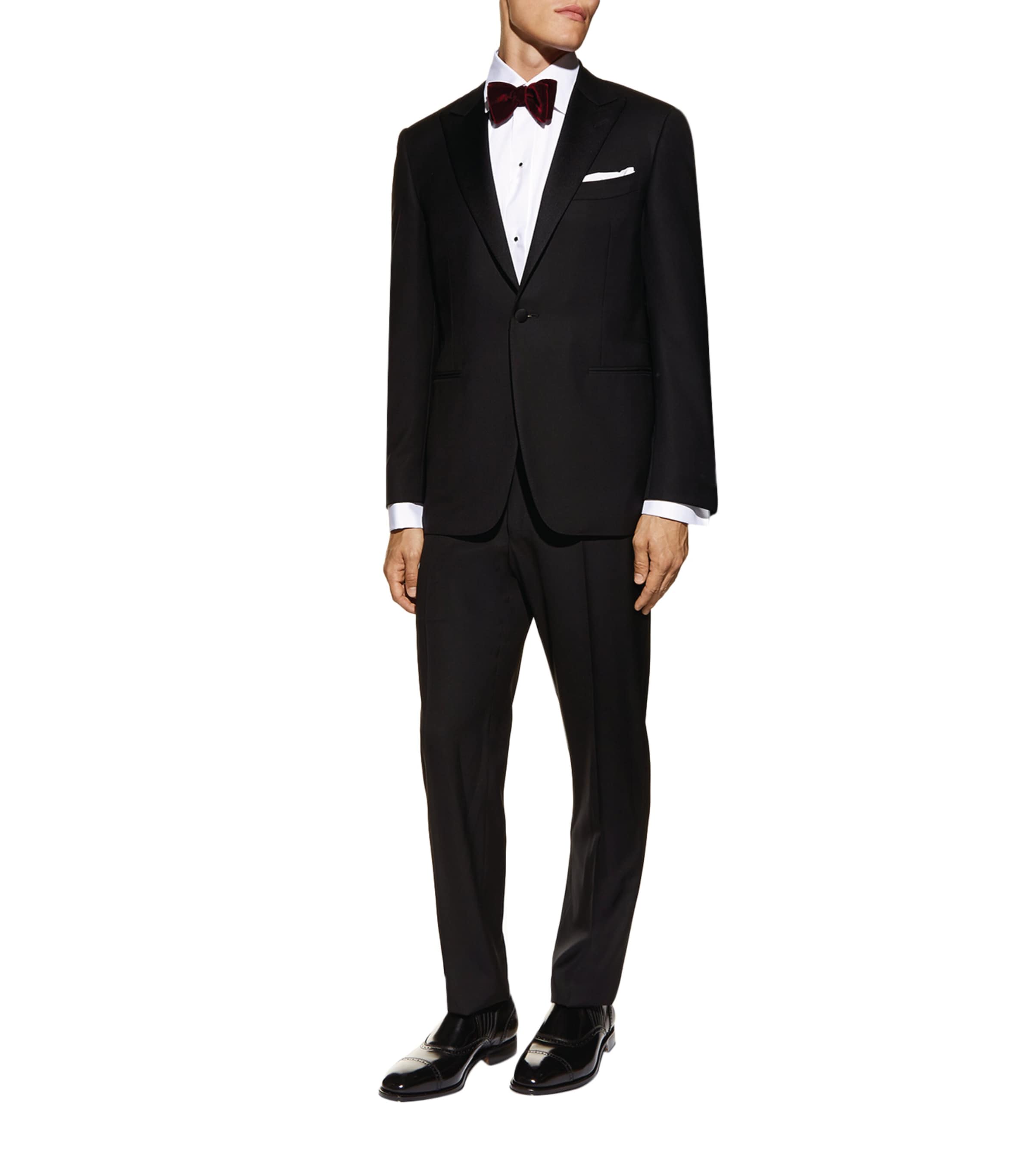 Canali Mens Pleated Cotton Shirt White Image 3