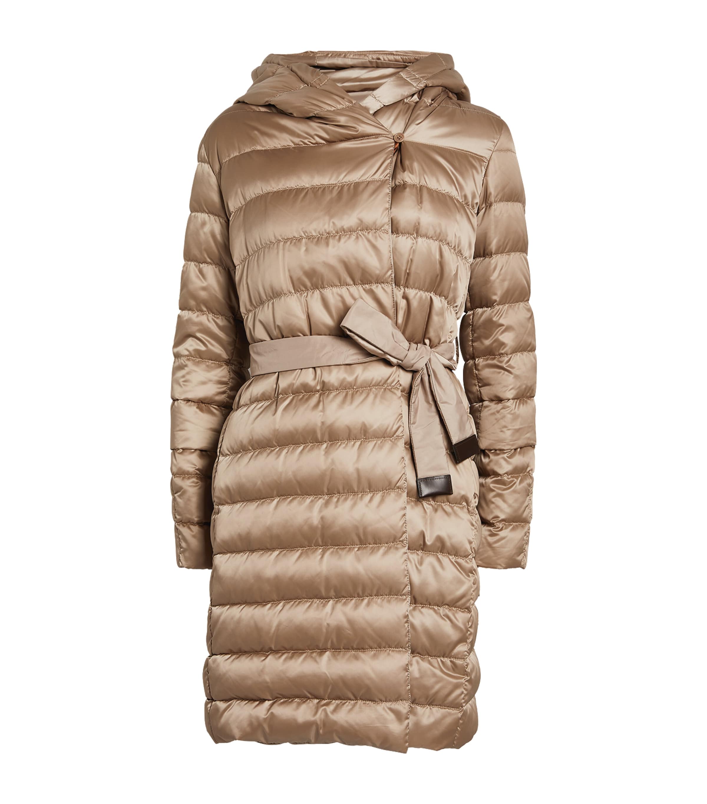 Max Mara The Cube Reversible Quilted Coat In Brown