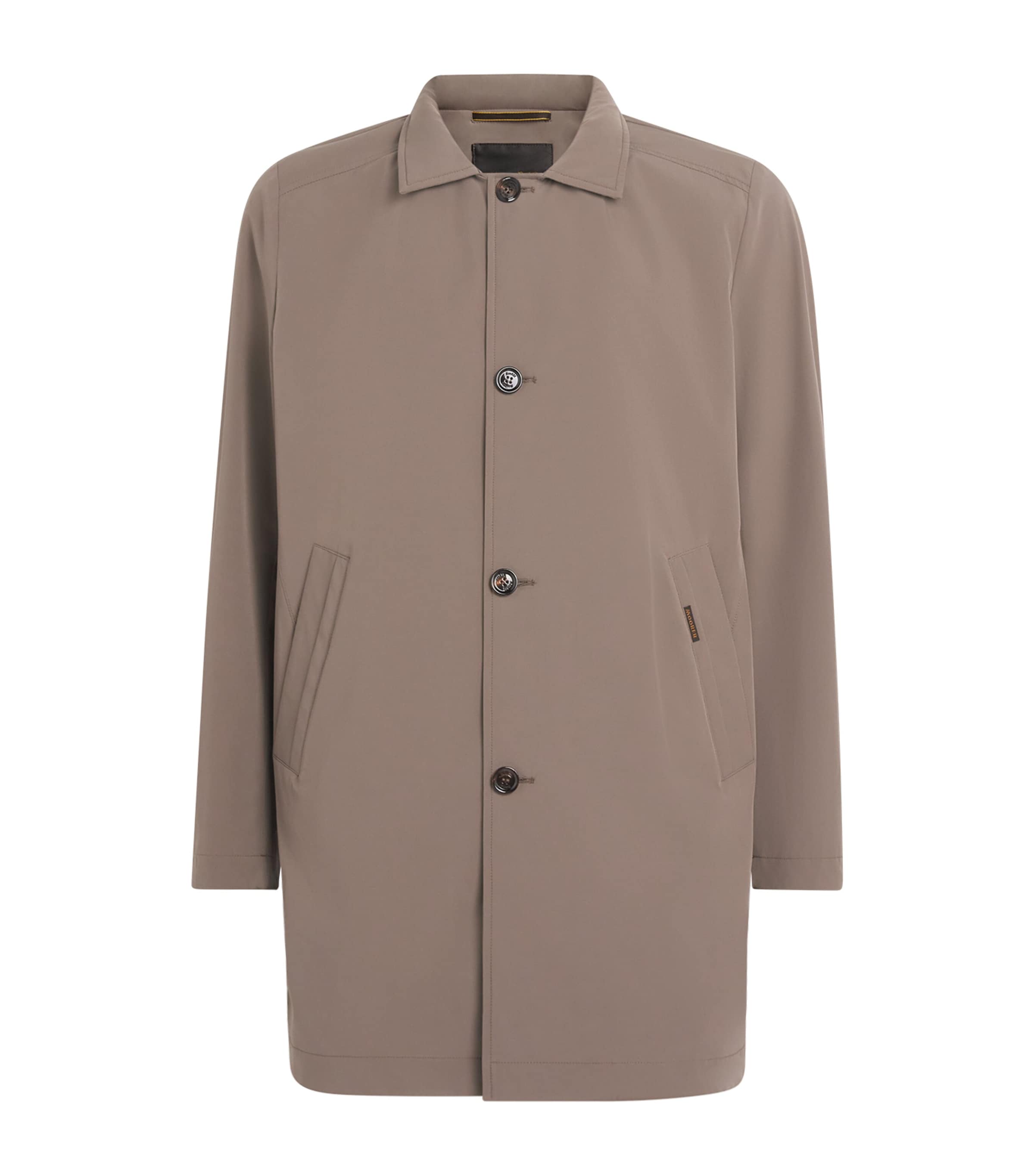 Moorer Mens Water-Repellent Hektor-KN Overcoat Nut Image 1