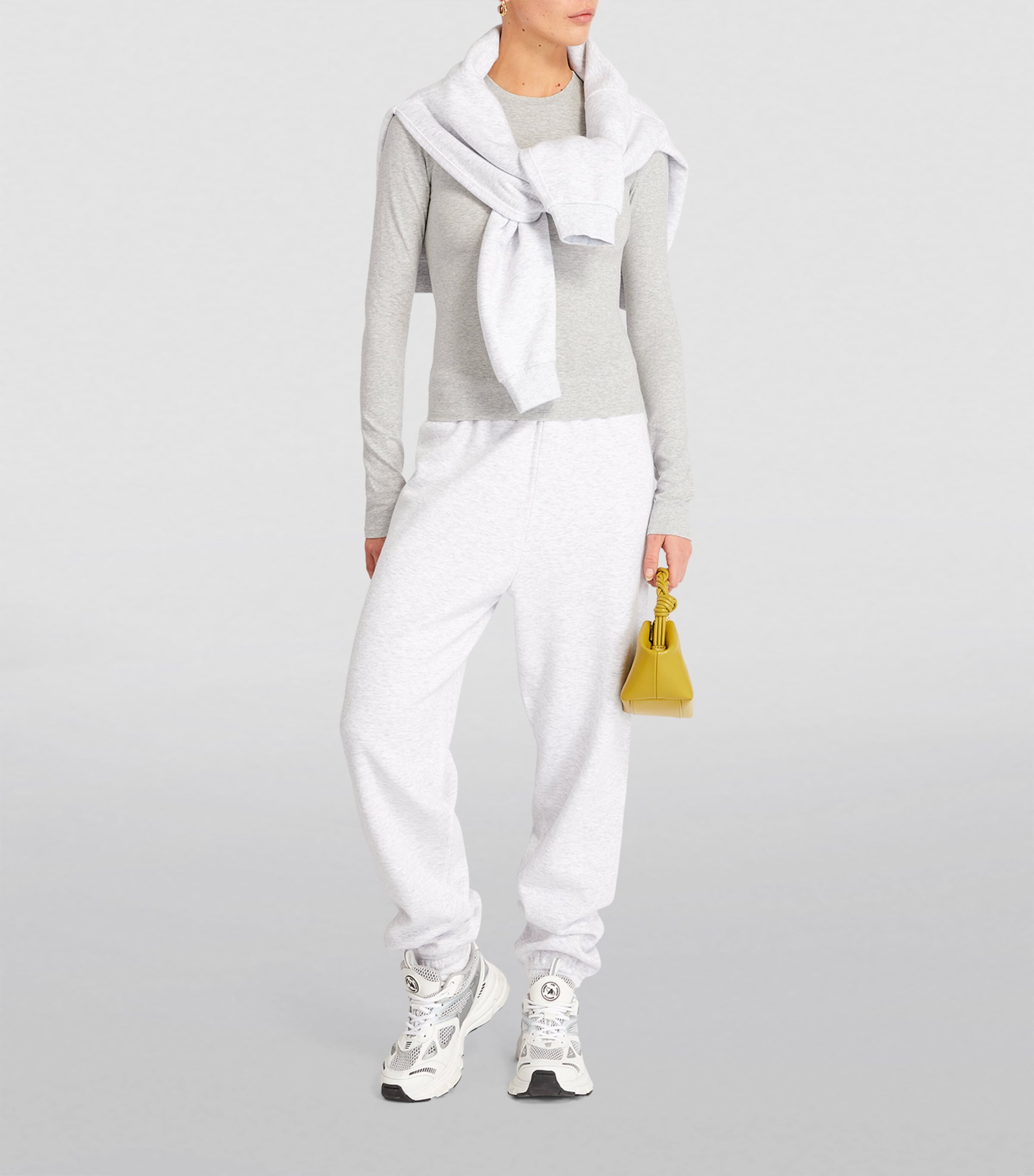 Cotton Jersey Long-Sleeve T-Shirt LIGHT HEATHER GREY Image 2