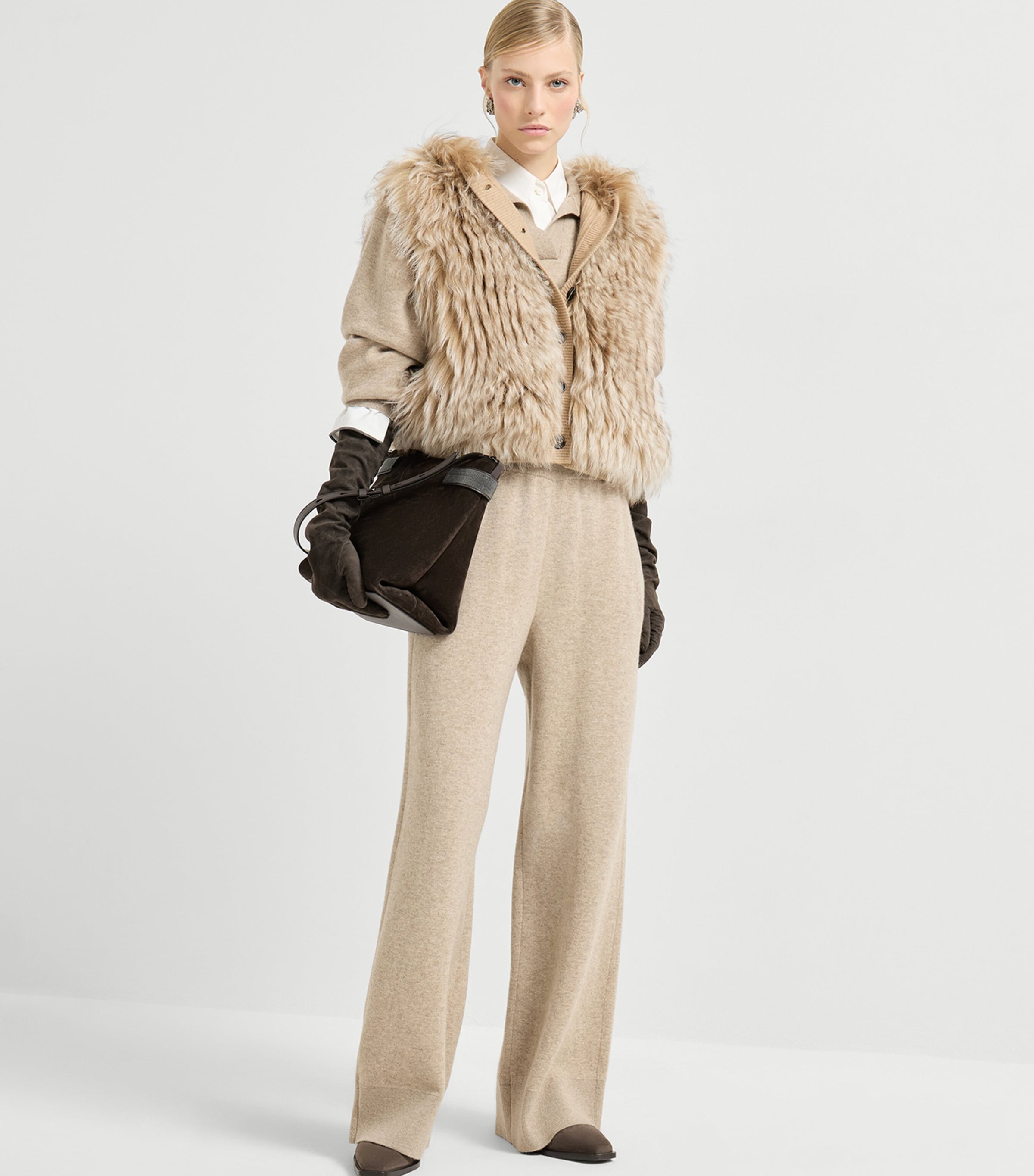 Cashmere-Blend Wide-Leg Trousers C9259 Image 2