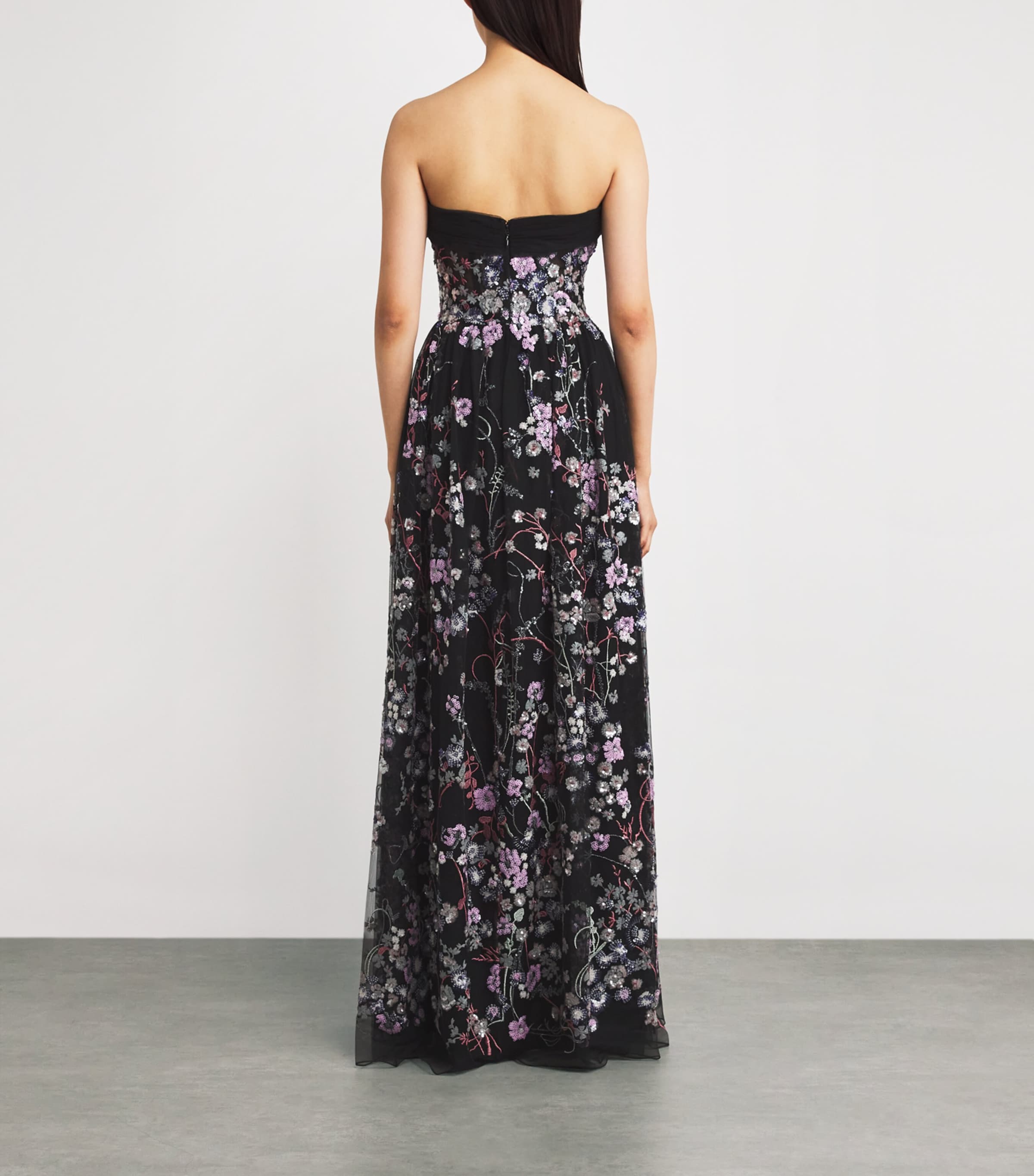 Embellished Off-The-Shoulder Gown SN0000 SNOWY BLK/MU Image 3