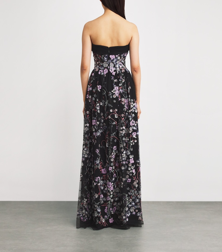 Embellished Off-The-Shoulder Gown SN0000 SNOWY BLK/MU Image 3