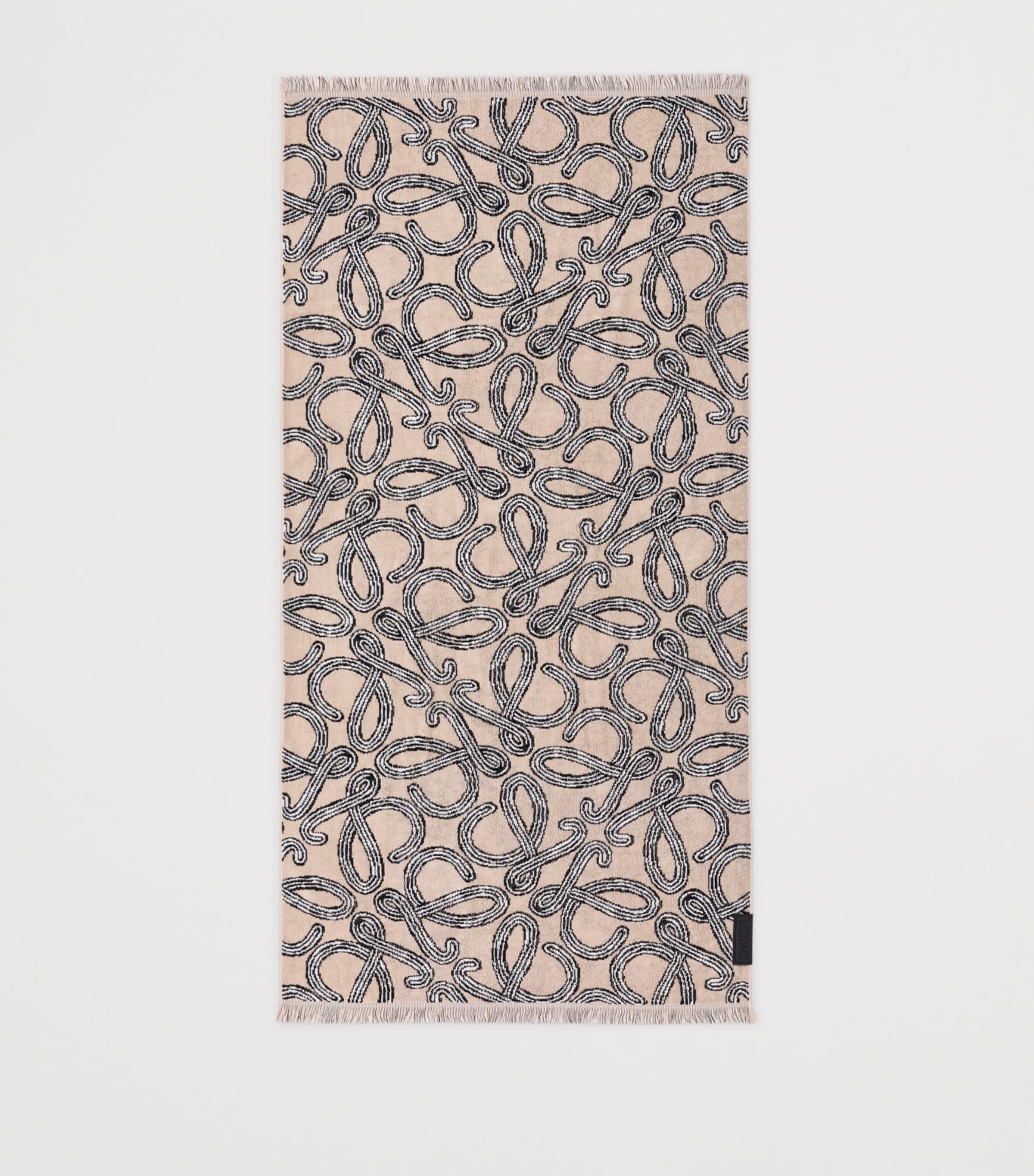 LOEWE x Paula's Ibiza Anagram Towel (70cm x 145cm) Beige/black Image 2